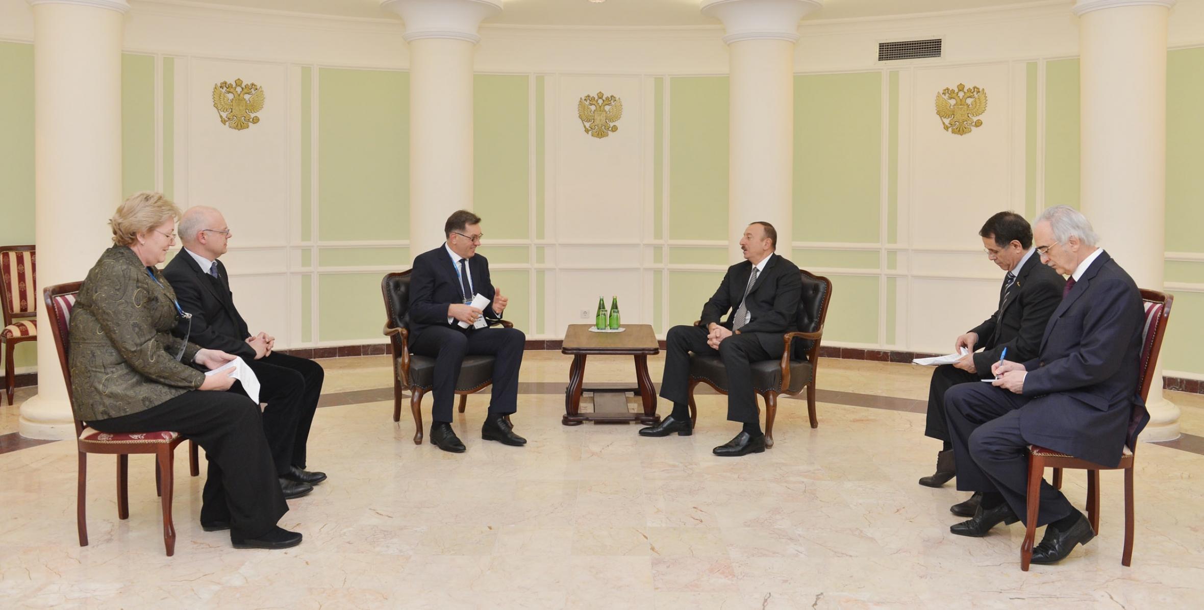 Ilham Aliyev met with Lithuanian Prime Minister Algirdas Butkevicius