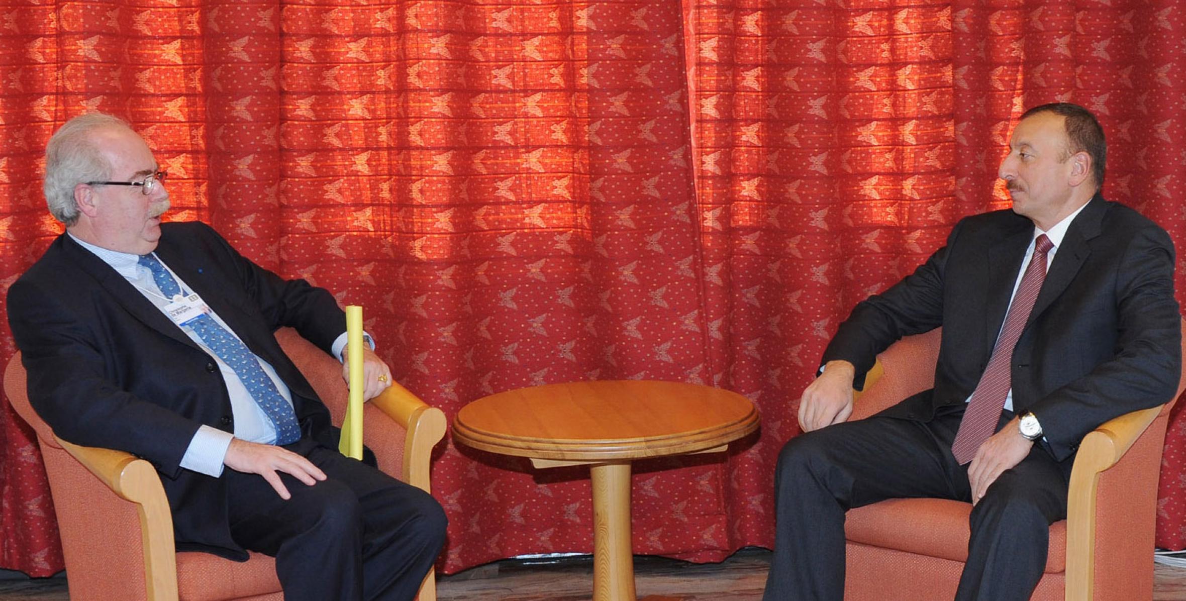 Ilham Aliyev met with CEO of TOTAL, Christophe de Margerie