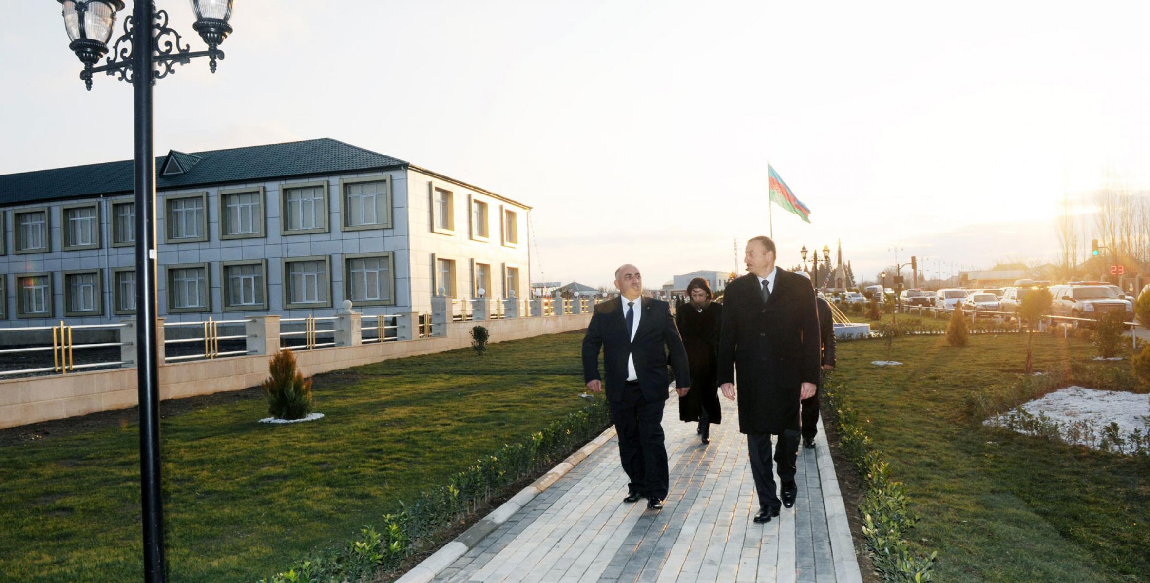 Ilham Aliyev participated at the opening of a park named after Nizami Ganjavi in Goranboy