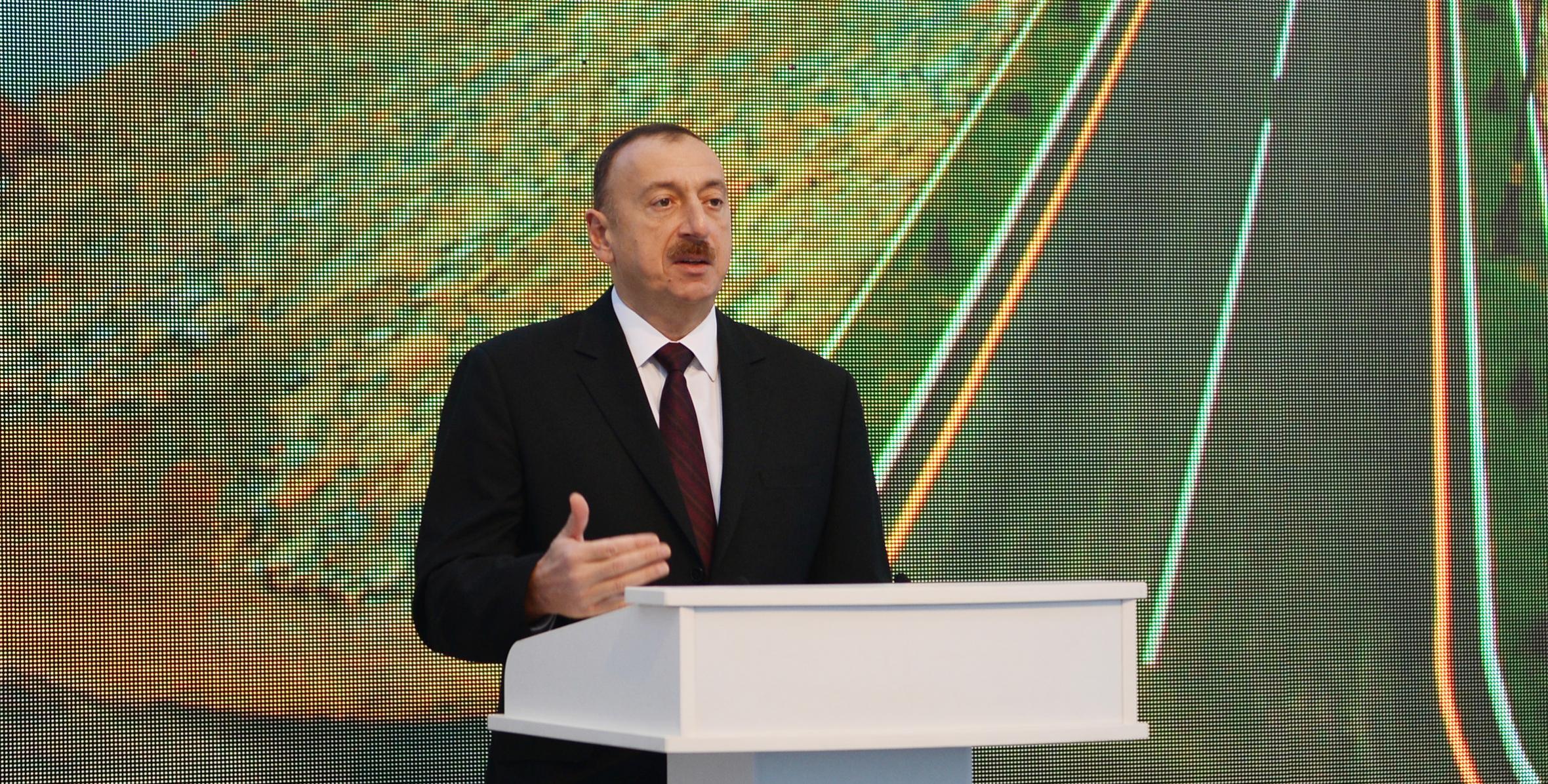 Ilham Aliyev attended the opening of Shamkirchay water reservoir