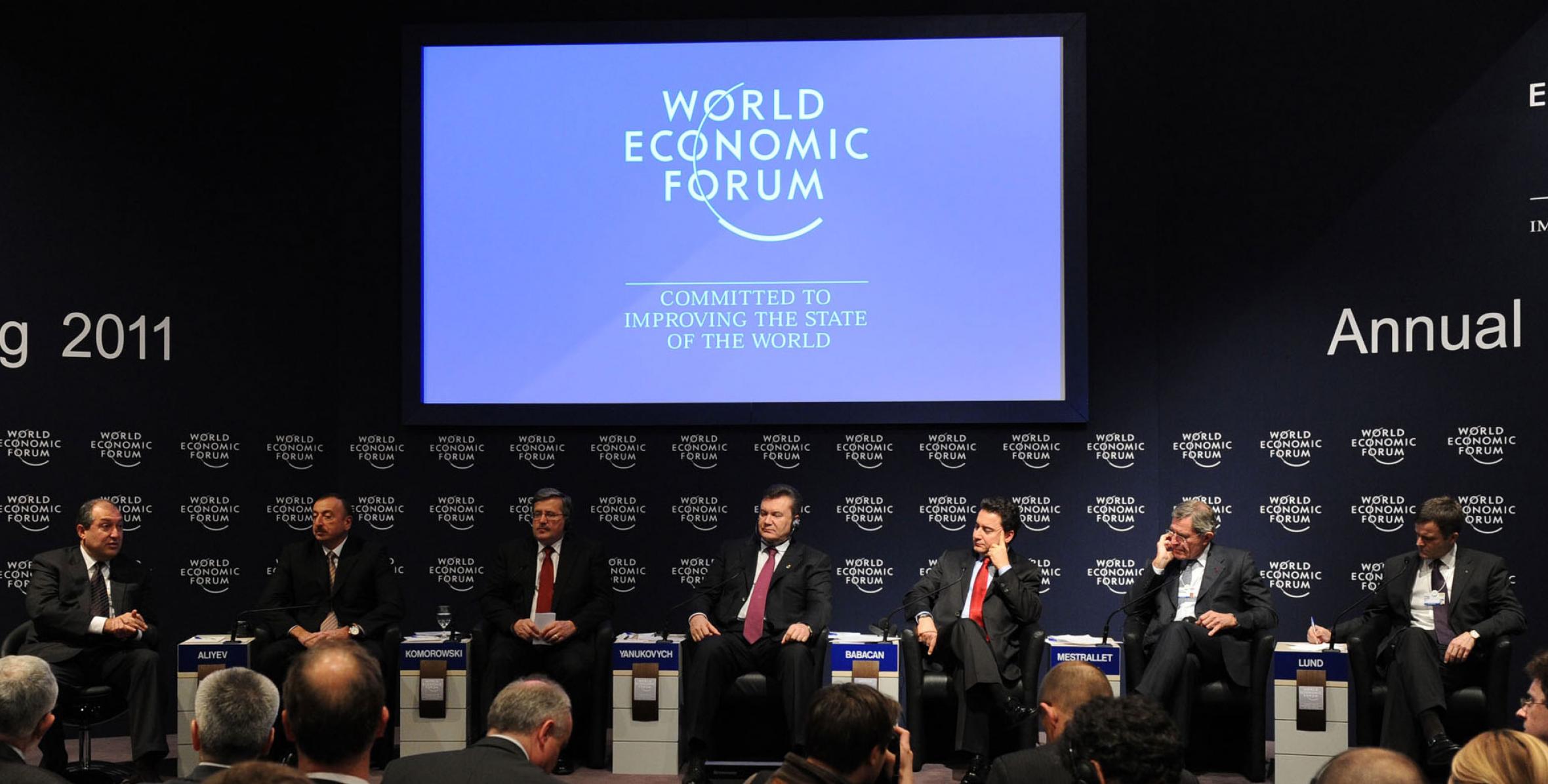 Ilham Aliyev attended WEF’s session on “Europe’s Energy Future”
