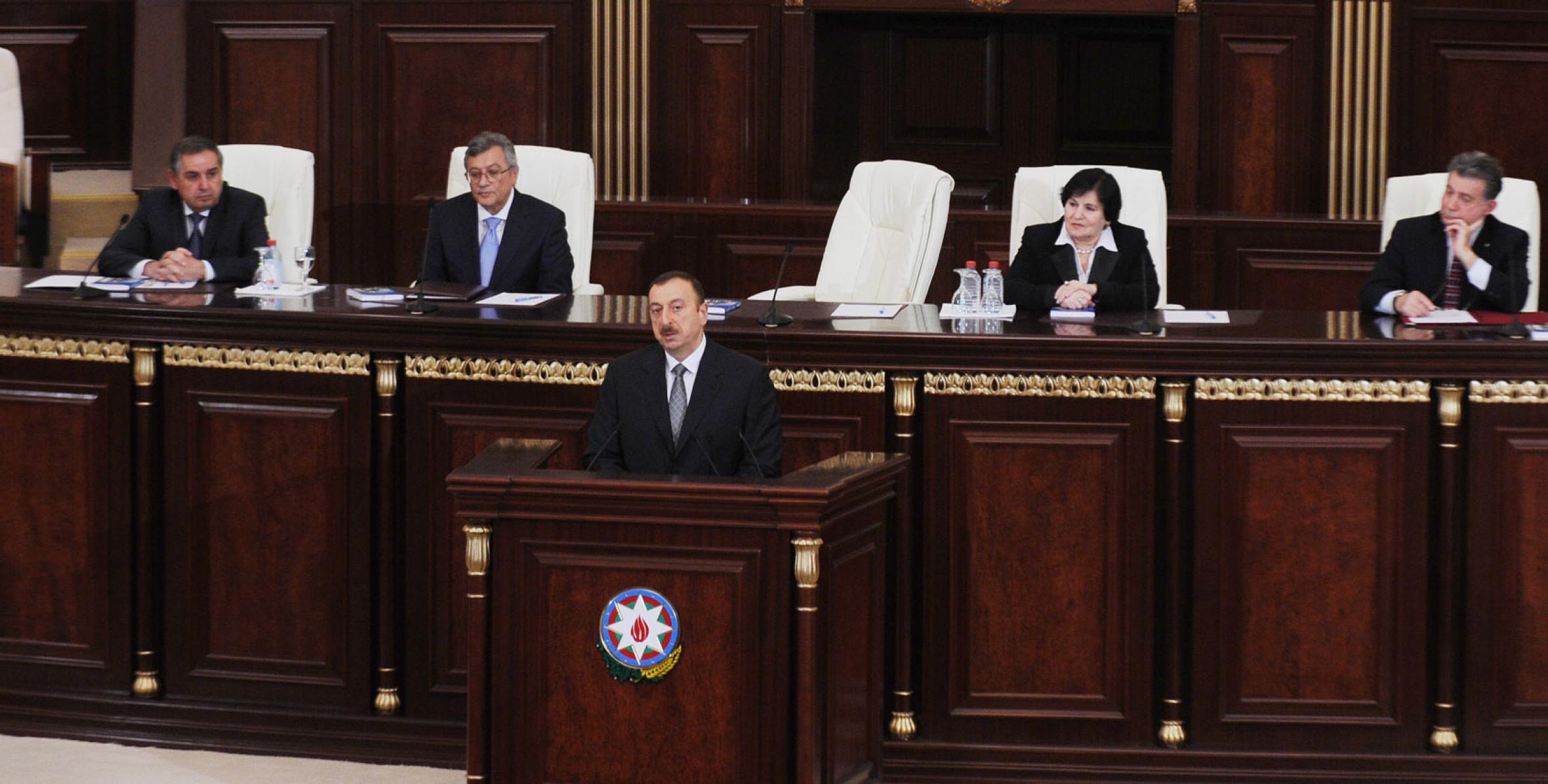 Вступительная речь Ильхама Алиева на собрании Национальной Академии Наук Азербайджана