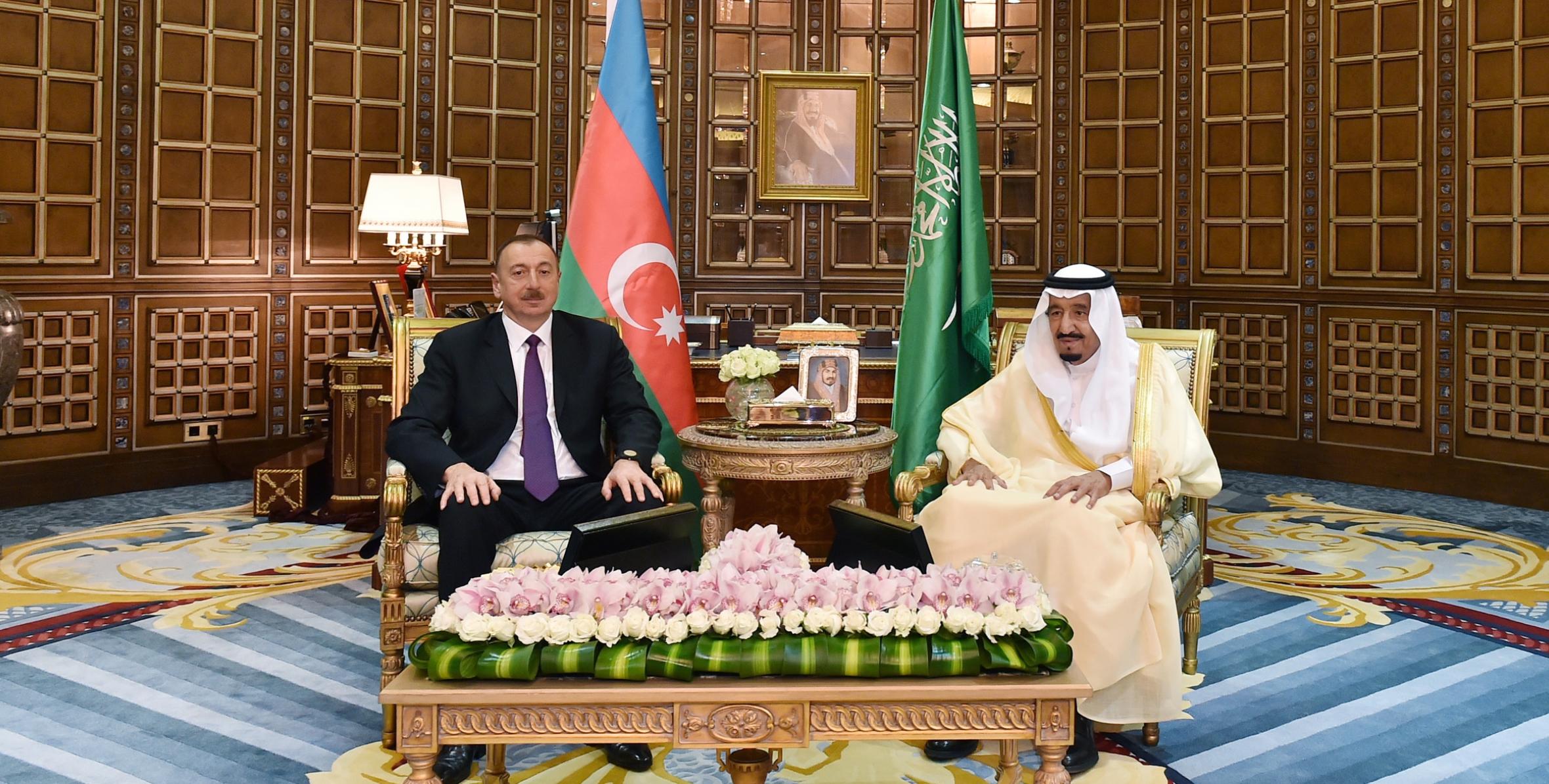 Состоялась встреча Ильхама Алиева и Короля Саудовской Аравии Салмана ибн Абдул-Азиза Аль Сауда
