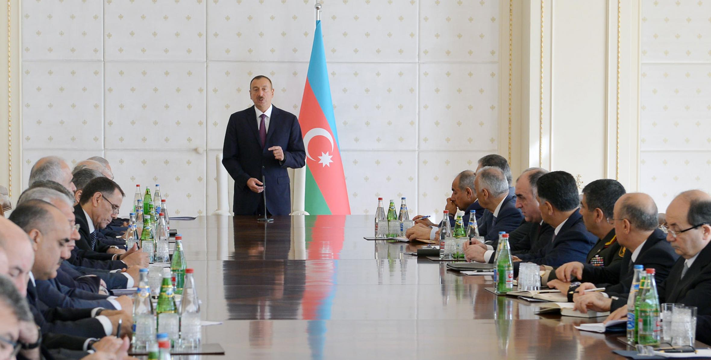 Opening speech by Ilham Aliyev at the meeting of the Cabinet of Ministers dedicated to the results of socioeconomic development in the first half of 2014 and objectives for the future