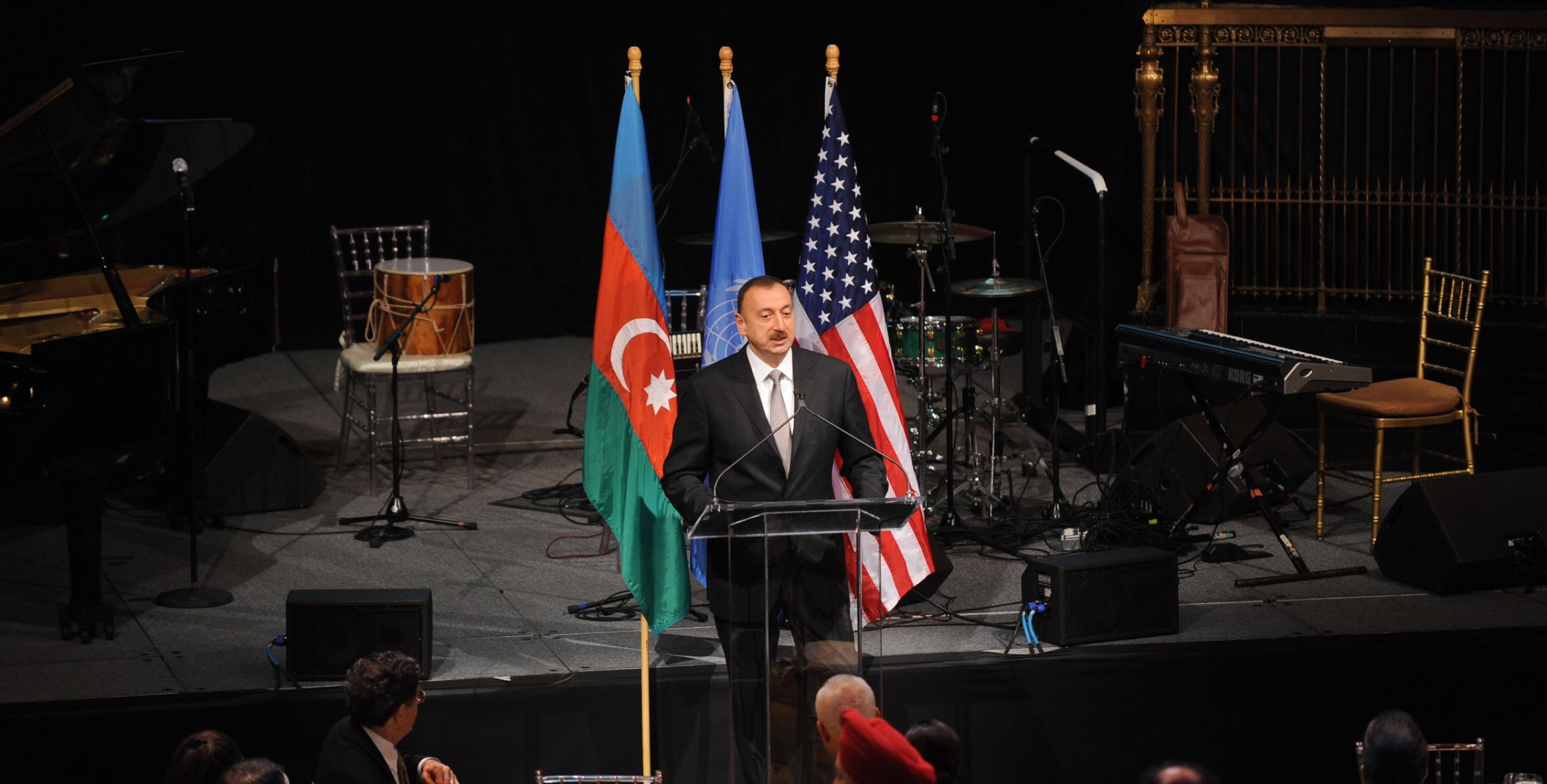 В Нью-Йорке от имени Ильхама Алиева был устроен официальный прием в связи с 20-й годовщиной принятия Азербайджанской Республики в члены ООН