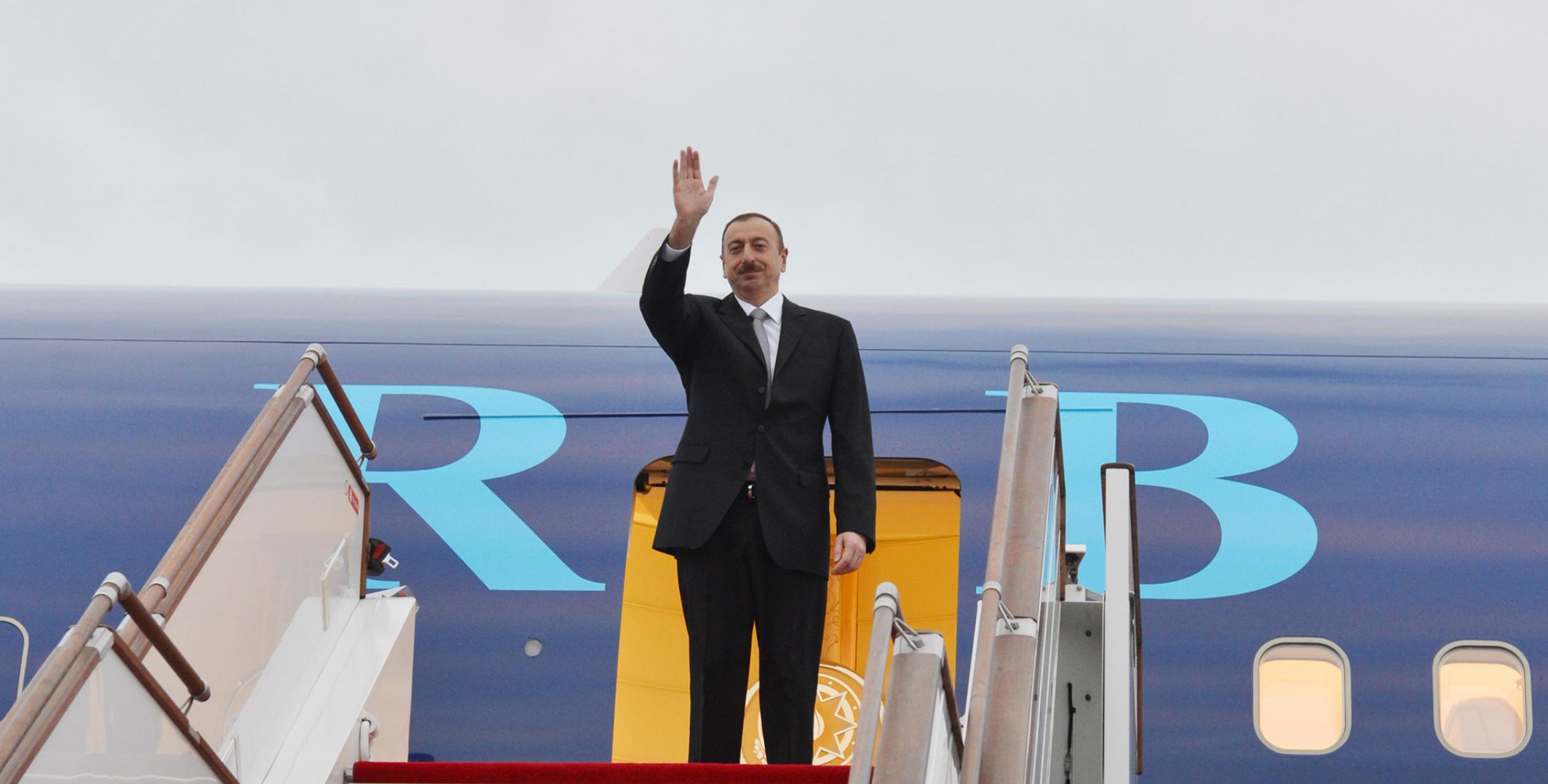 Ilham Aliyev left for the capital of Belarus Minsk to attend a meeting of the Council of the CIS Heads of State