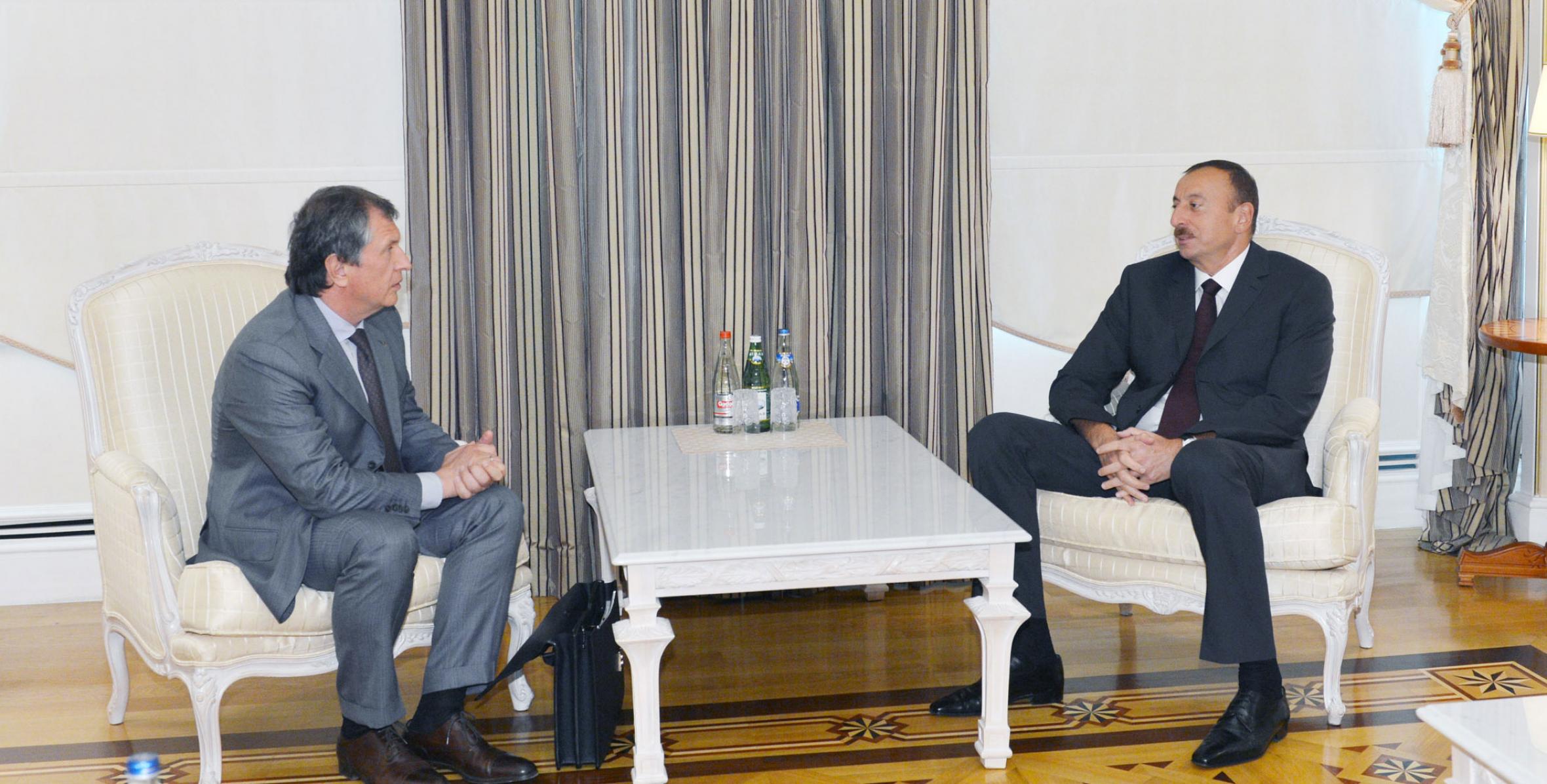 Ilham Aliyev received the president of the Russian oil company “Rosneft”