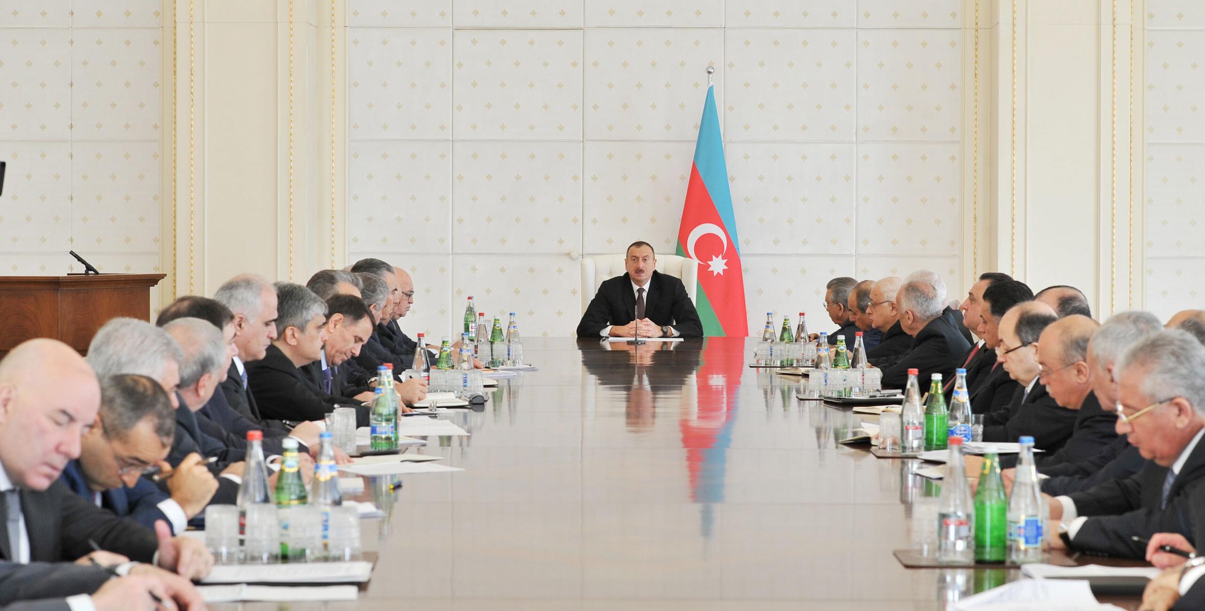 Заключительная речь Ильхама Алиева на заседании Кабинета Министров, посвященном итогам социально-экономического развития в первом квартале 2014 года и предстоящим задачам