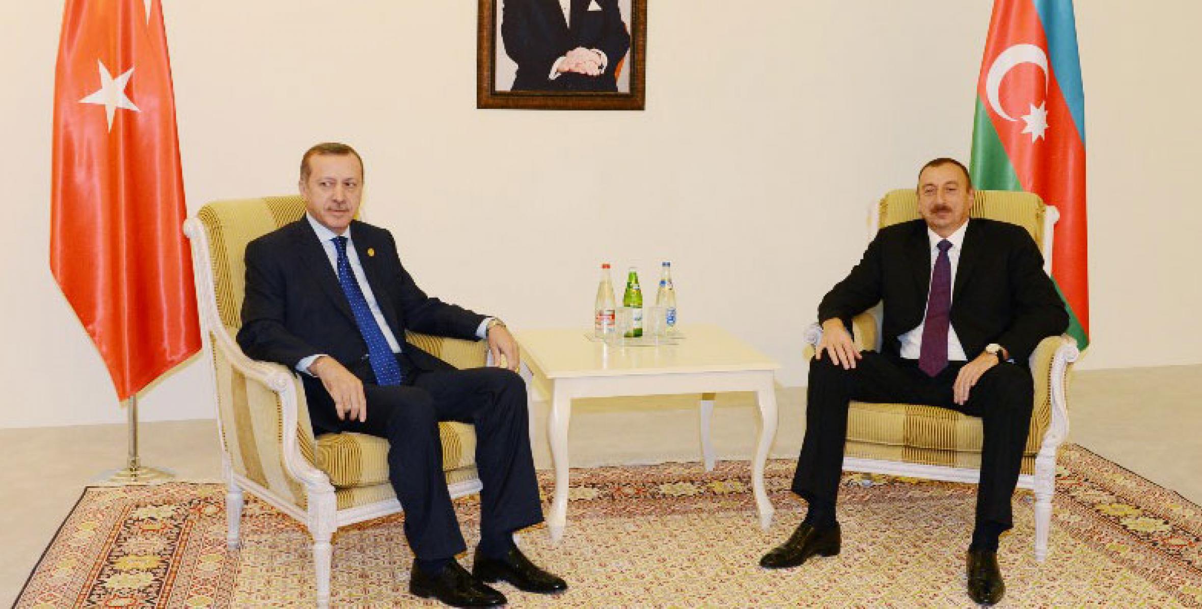 Cостоялась встреча Ильхама Алиева и премьер-министра Турецкой Республики Реджепа Тайиба Эрдогана