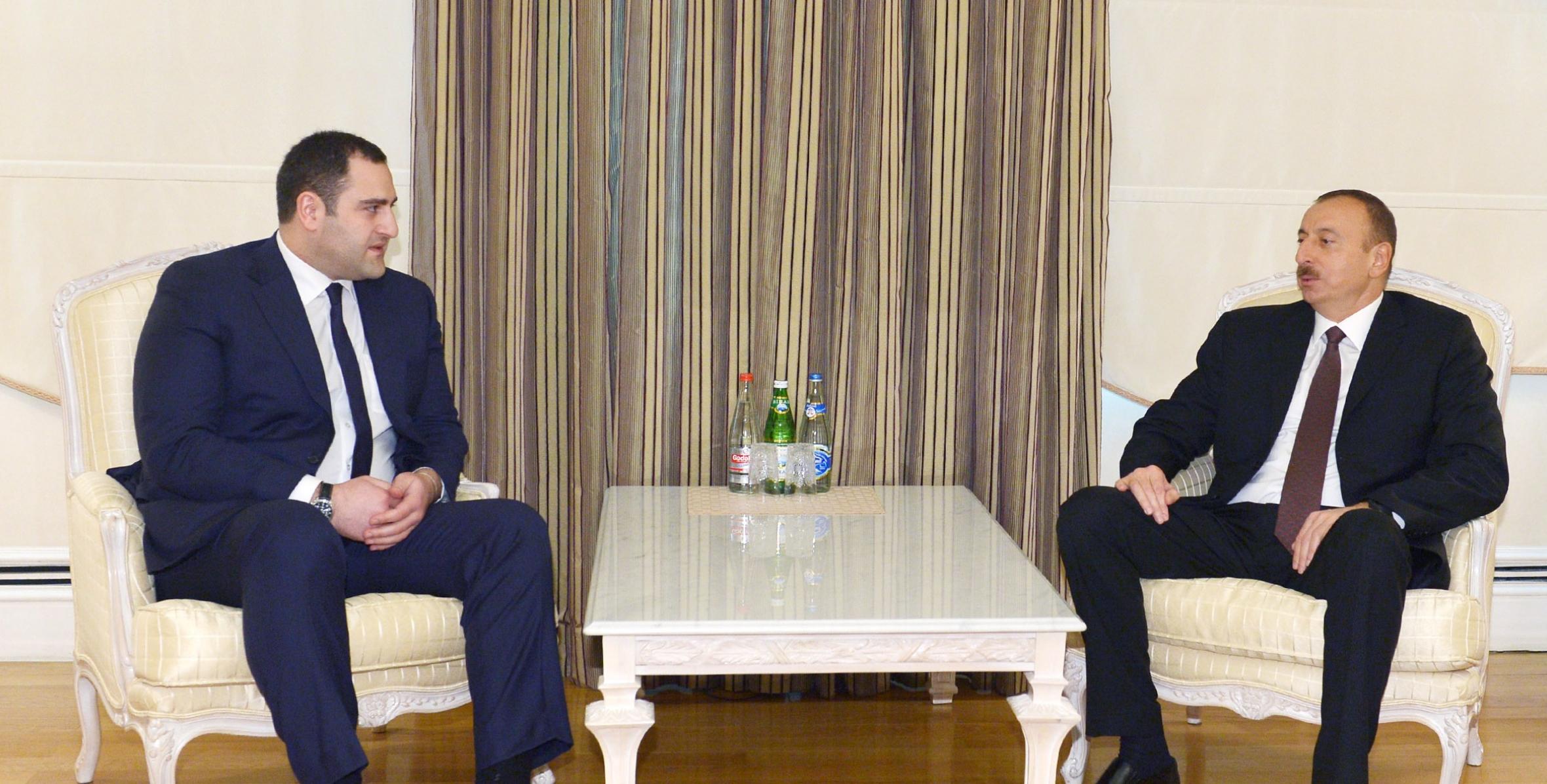 Ilham Aliyev received the Georgian minister of internal affairs