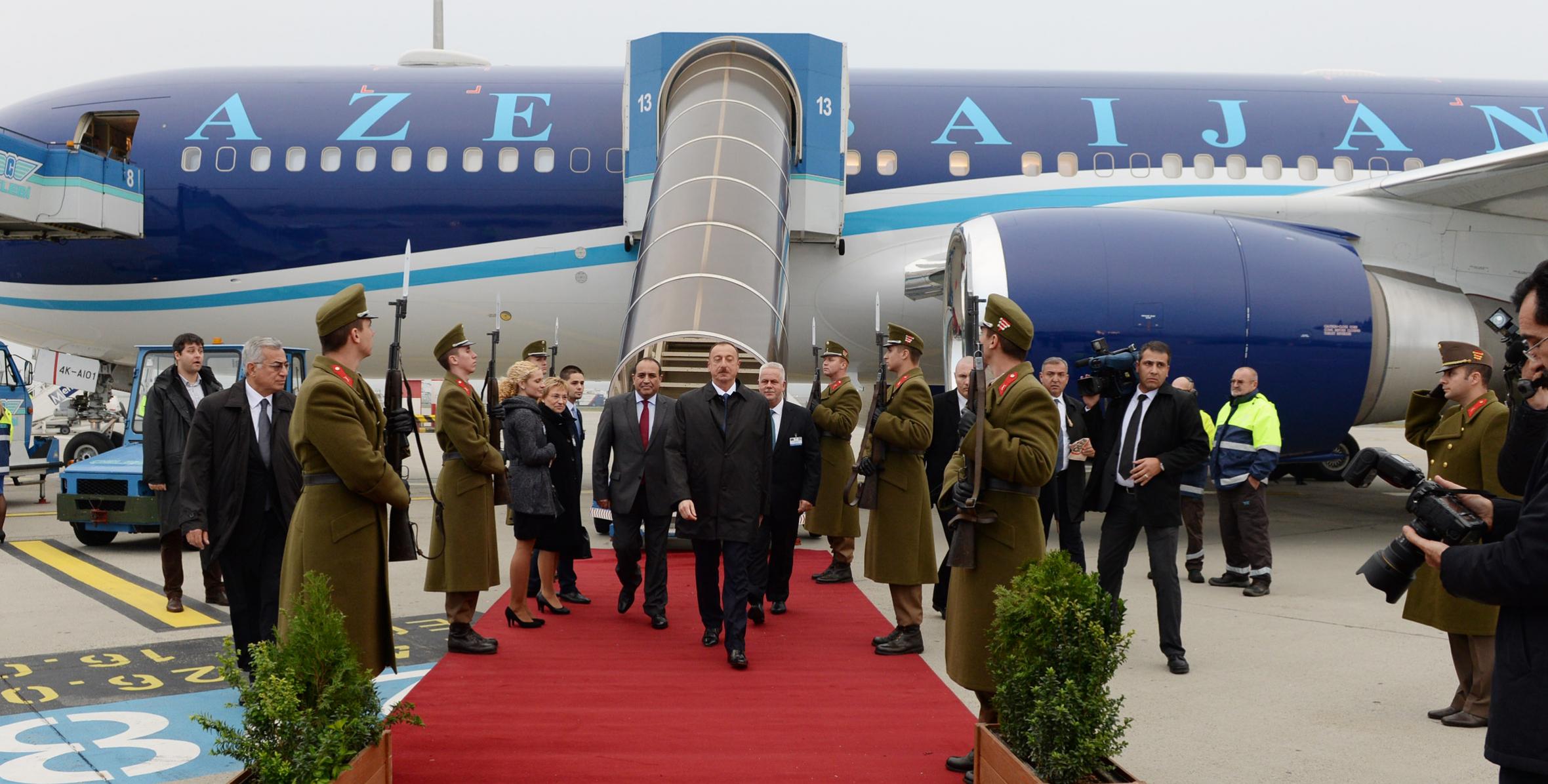 Ilham Aliyev arrived in Hungary on a working visit