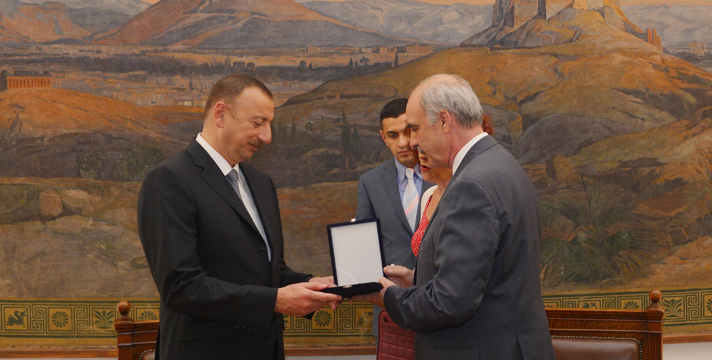 Ilham Aliyev met with Speaker of the Hellenic Parliament Vangelis Meimarakis