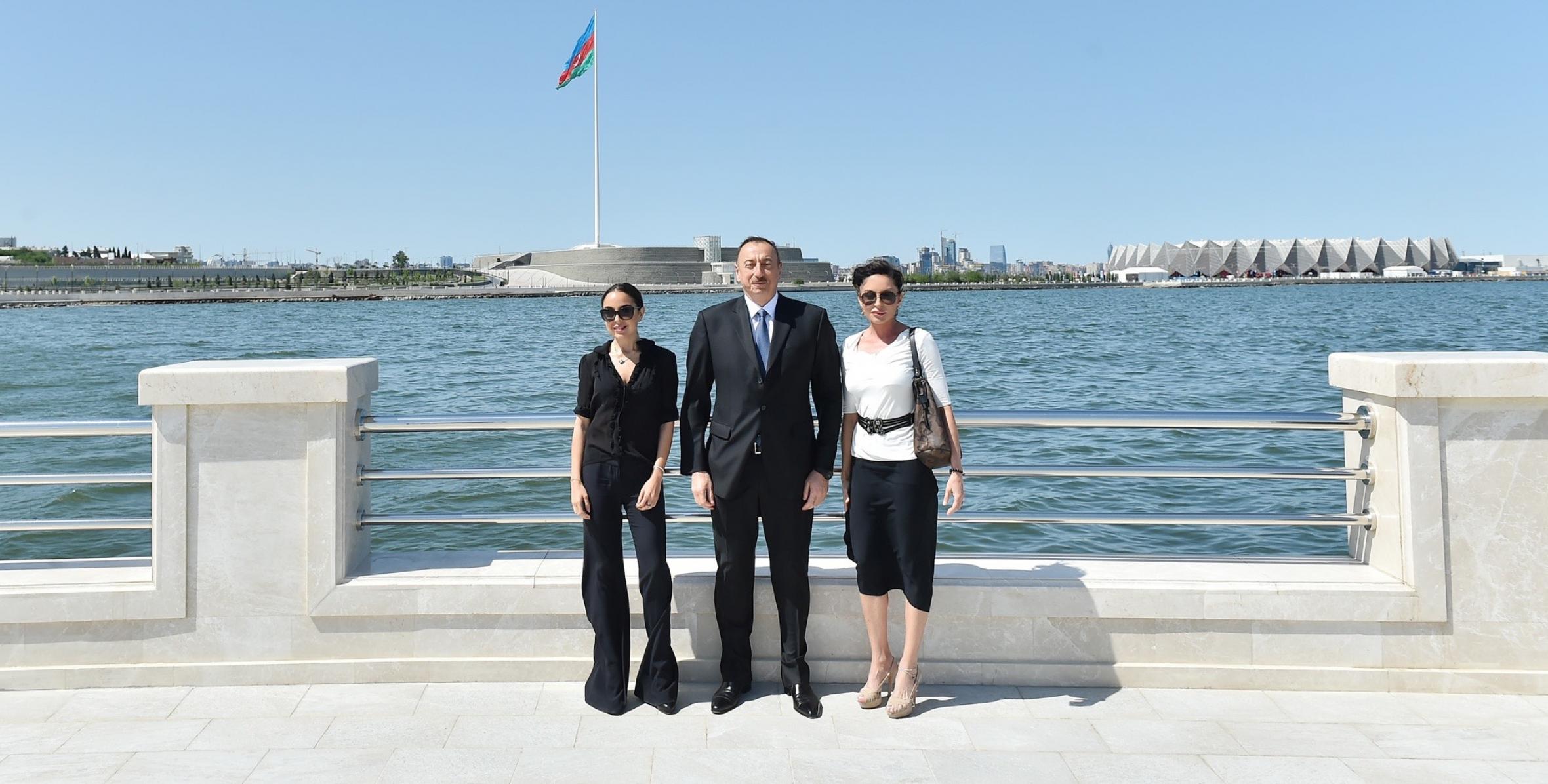 Ilham Aliyev attended the opening of Bayil Boulevard