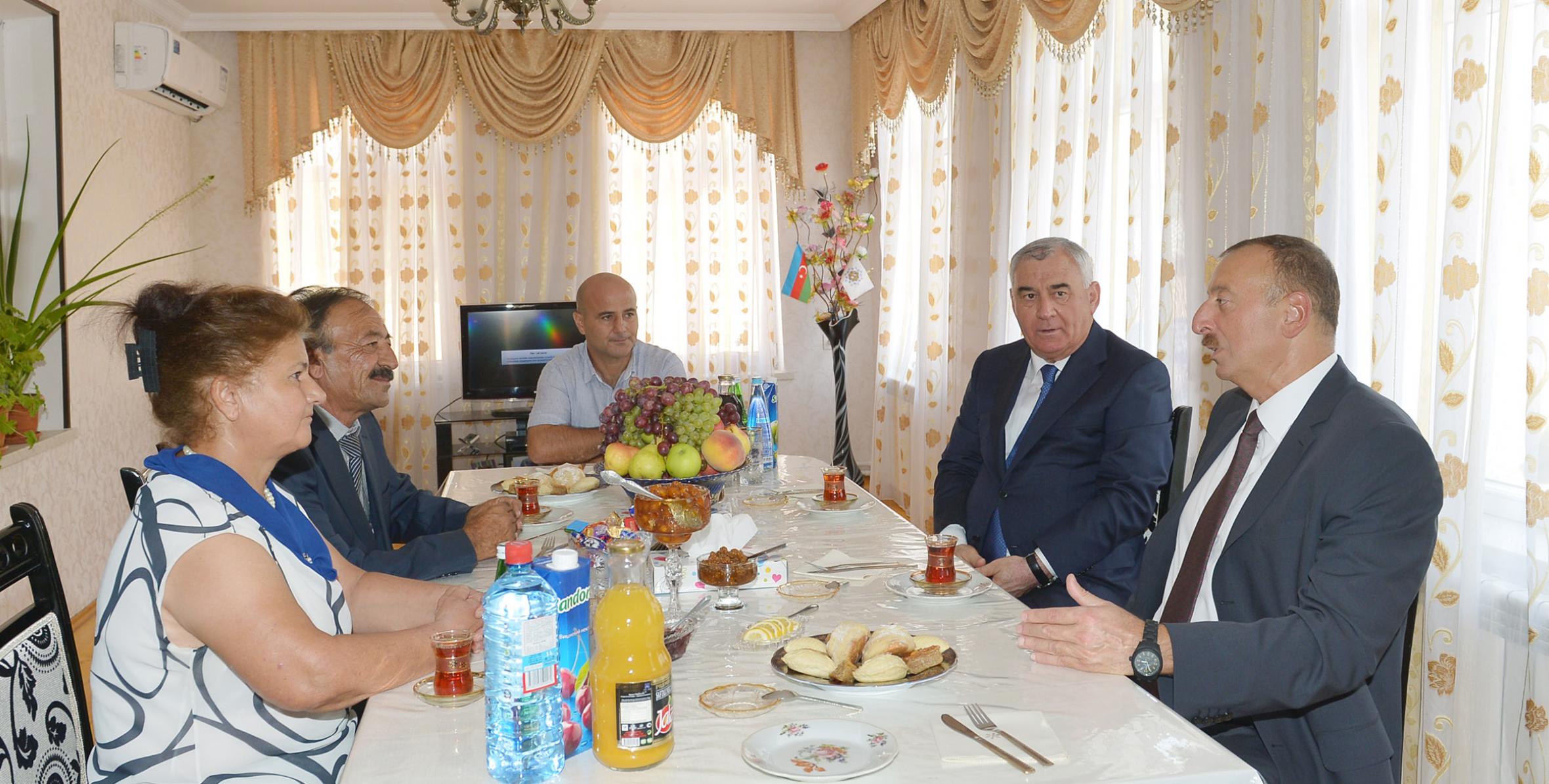 Ilham Aliyev attended the opening of rebuilt houses and apartment buildings destroyed during the occupation of Horadiz