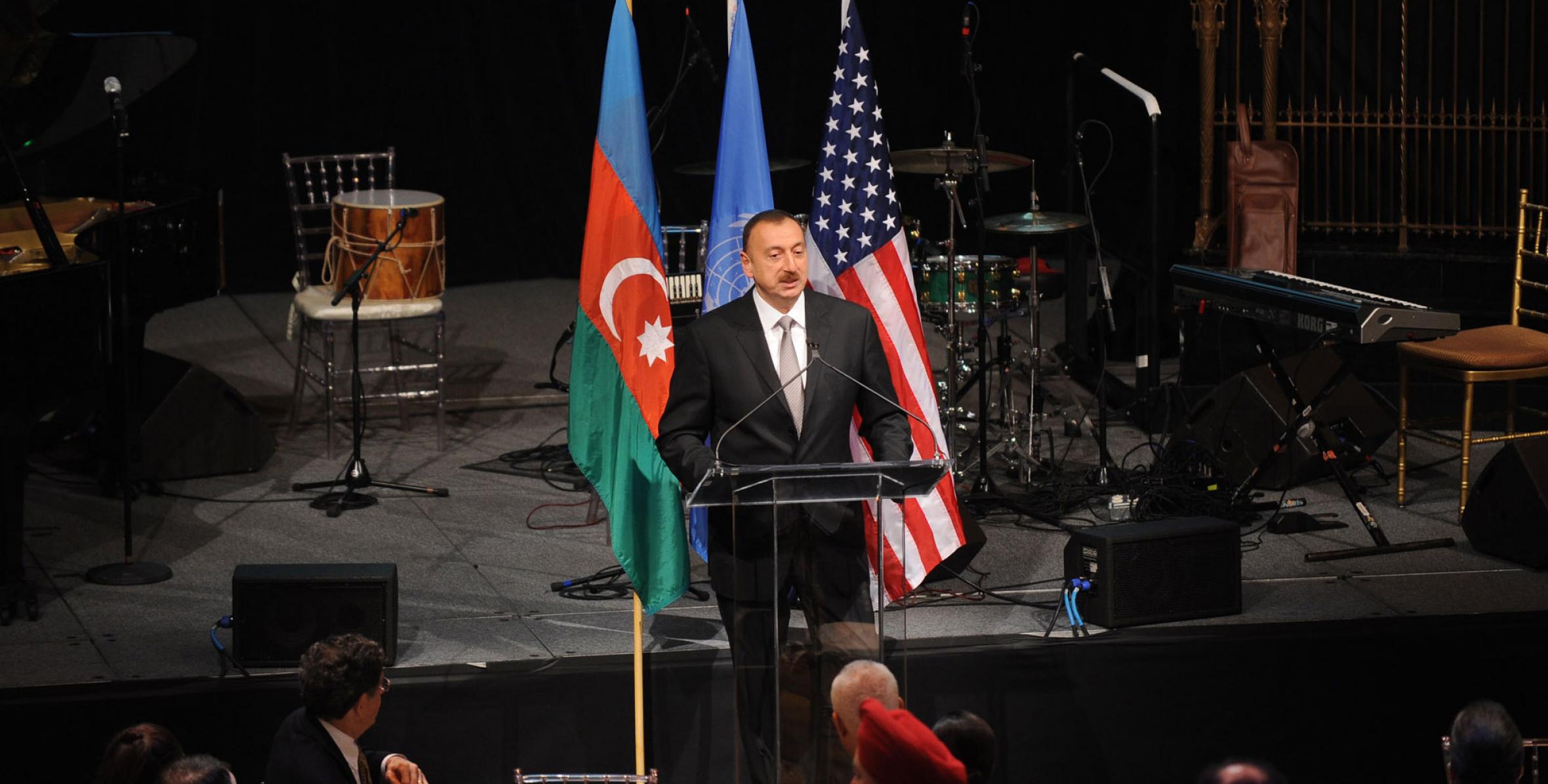 Speech by Ilham Aliyev at the reception on the occasion of the 20th anniversary of membership of the Republic of Azerbaijan in the United Nations