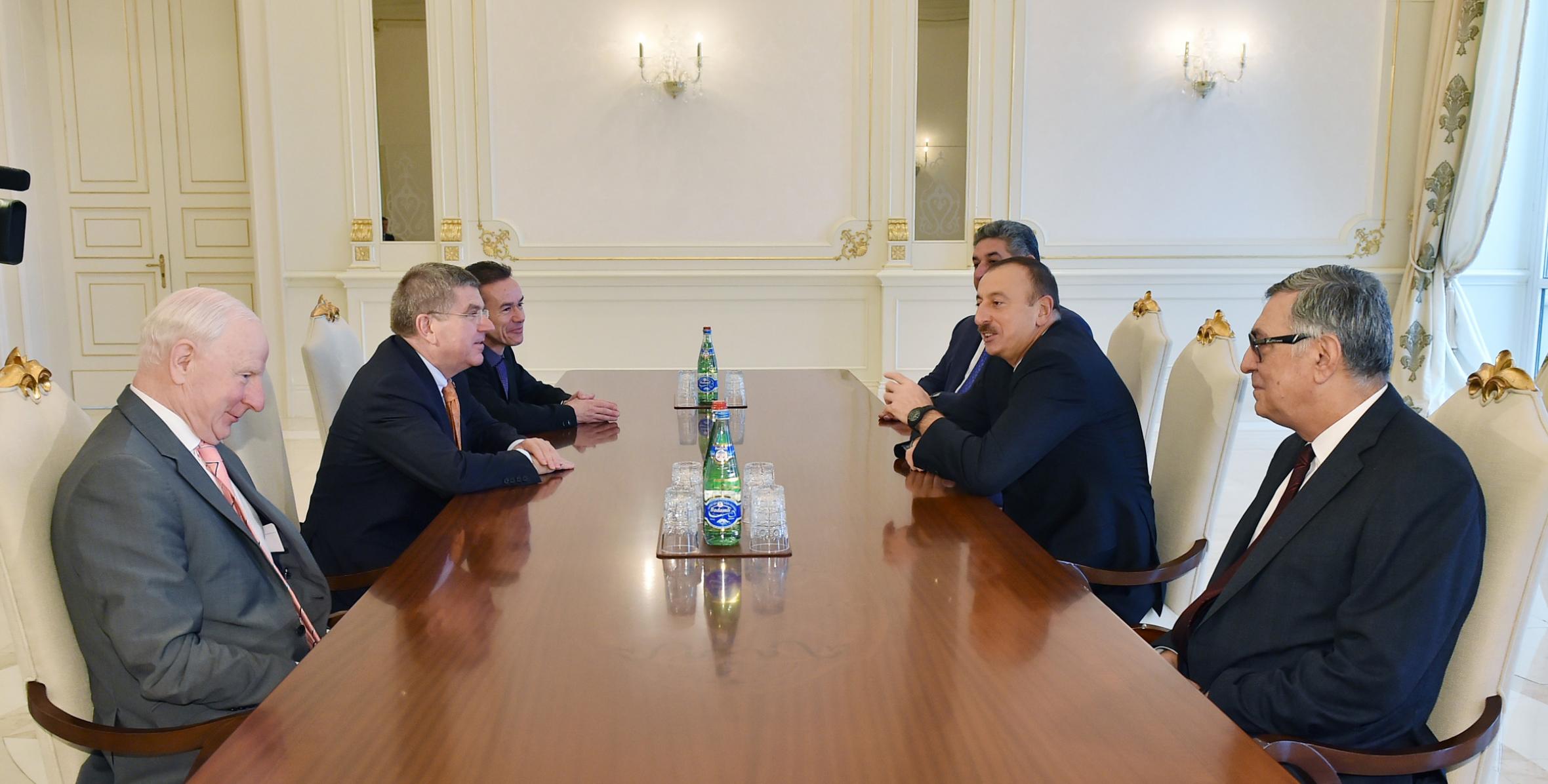 Ilham Aliyev received the presidents of the International Olympic Committee and the European Olympic Committees