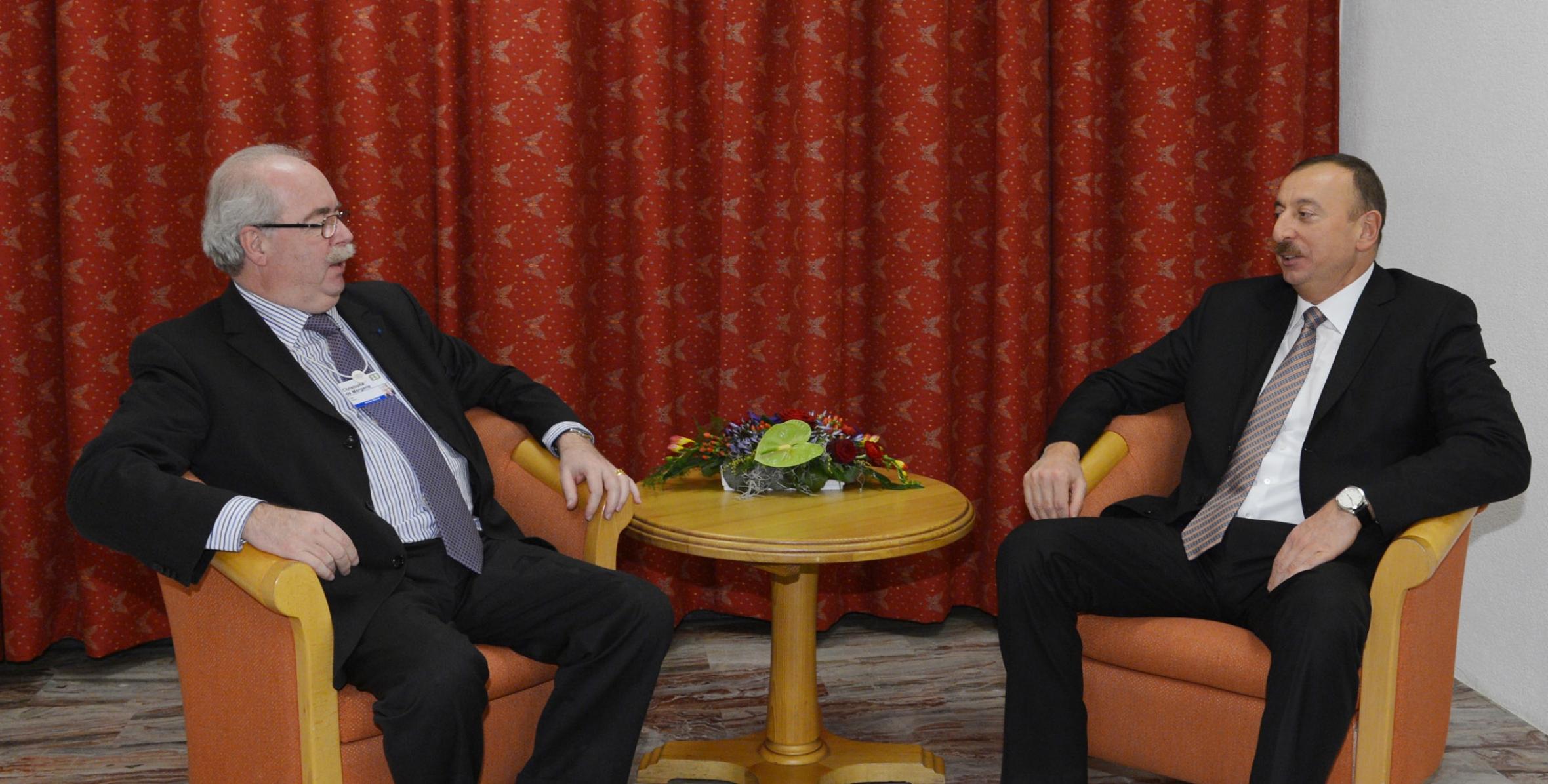 Ilham Aliyev met with Total Chief Executive Christophe de Margerie