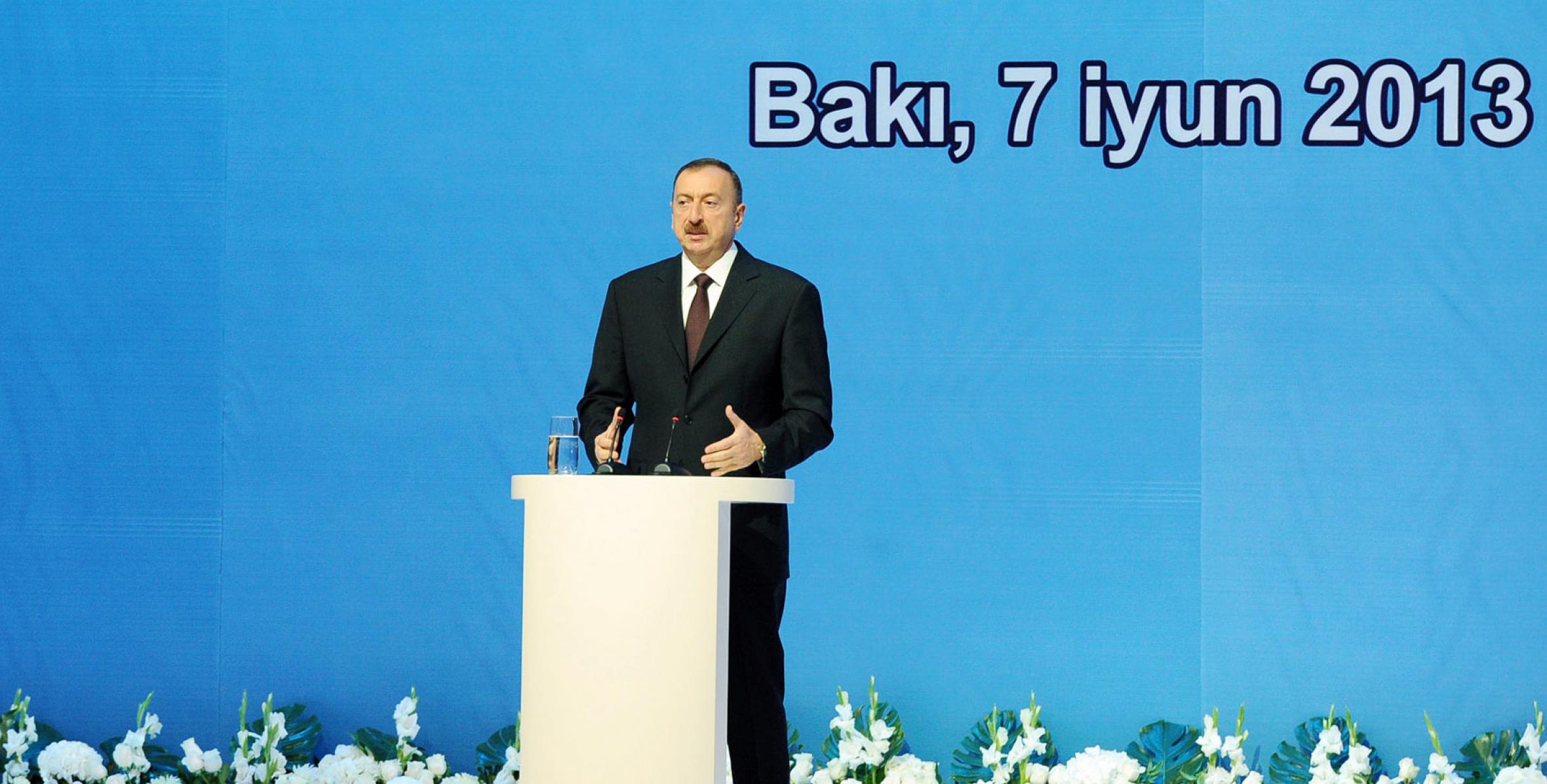 Речь Ильхама Алиева на V съезде партии «Ени Азербайджан»