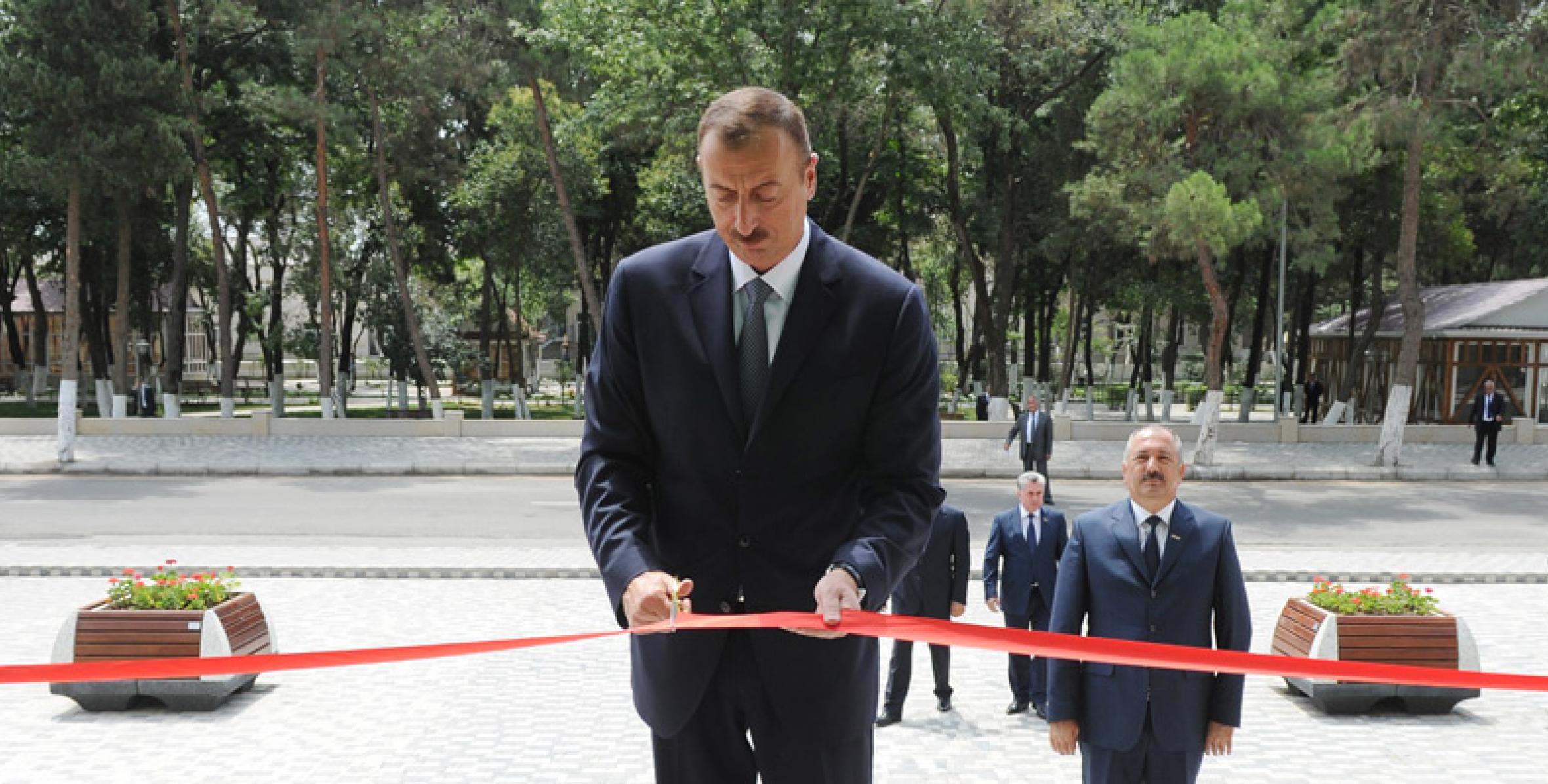 Ильхам Алиев принял участие в открытии Центра творчества имени Гейдара Алиева в Джалилабаде