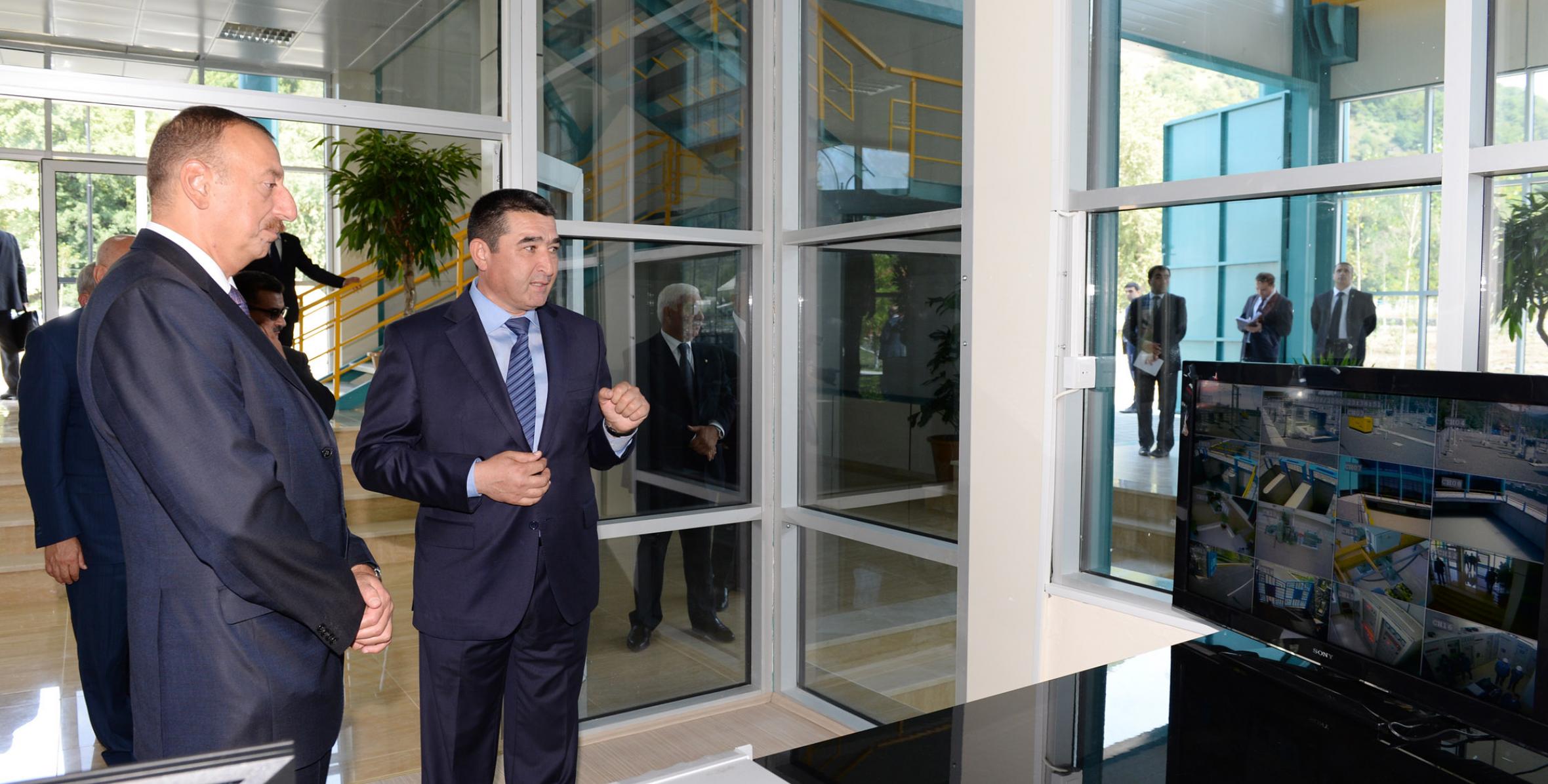 İlham Əliyev “İsmayıllı-1” Su Elektrik Stansiyasının açılışında iştirak etmişdir