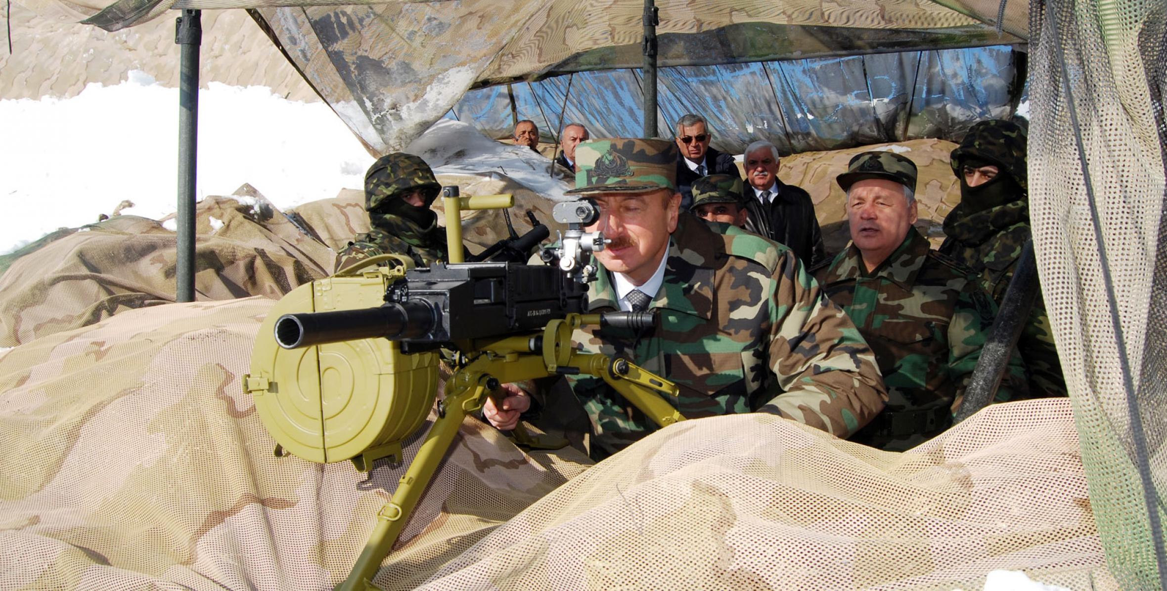 Ilham Aliyev visited military unit N on the frontline in Goranboy District
