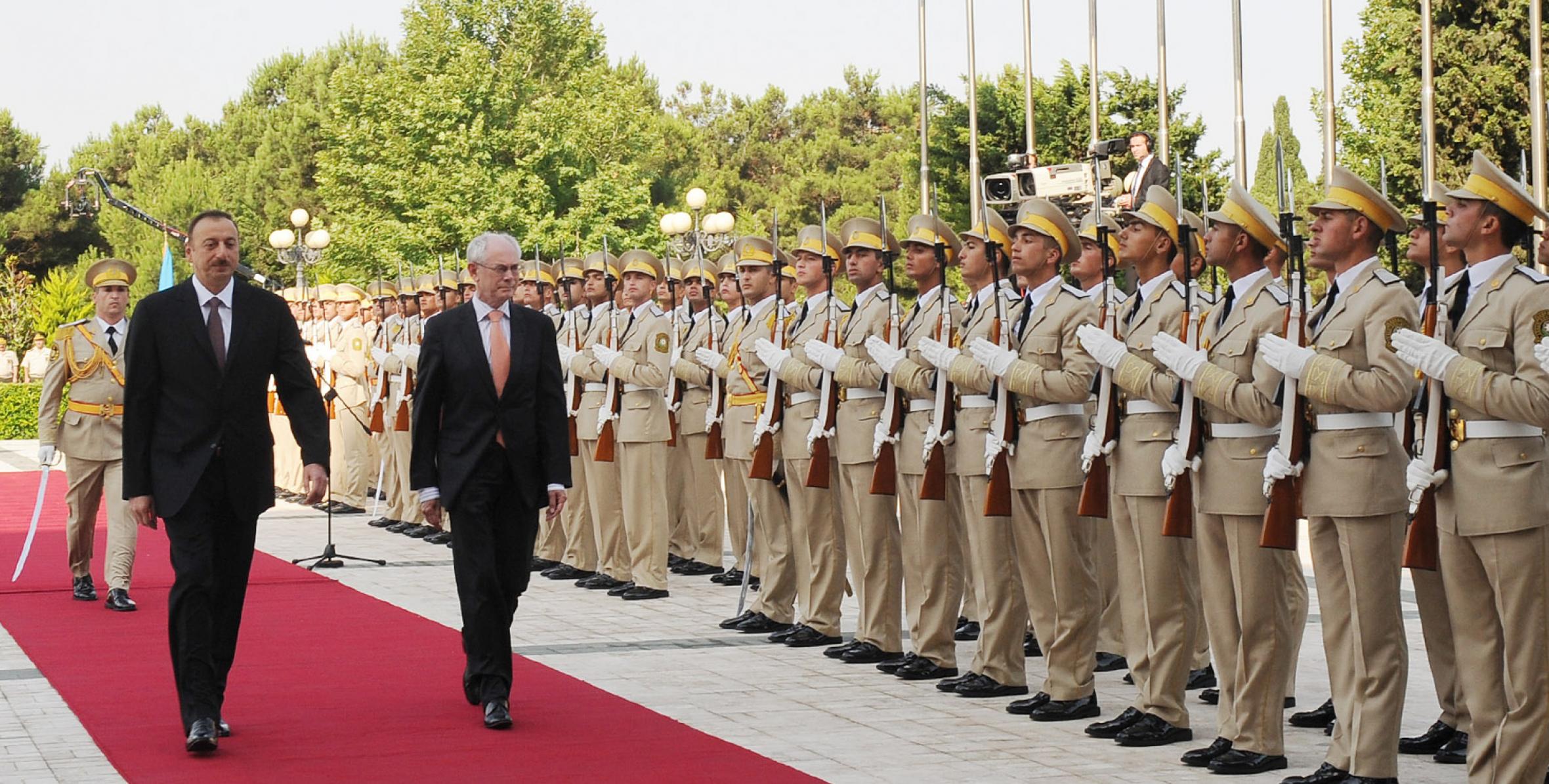 Official welcoming ceremony of the President of the European Council, Herman Van Rompuy, was held