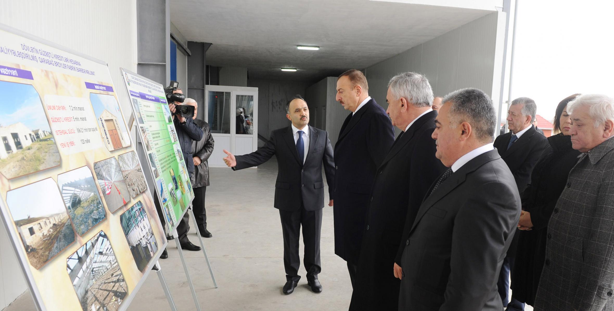 İlham Əliyev Füzuli soyuducu anbar  kompleksinin açılışında iştirak etmişdir