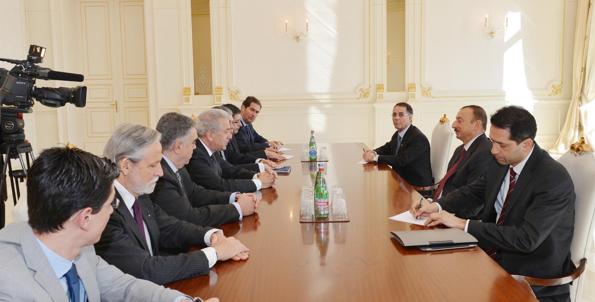 Ilham Aliyev received a delegation led by Foreign Minister of Greece Dimitris Avramopoulos