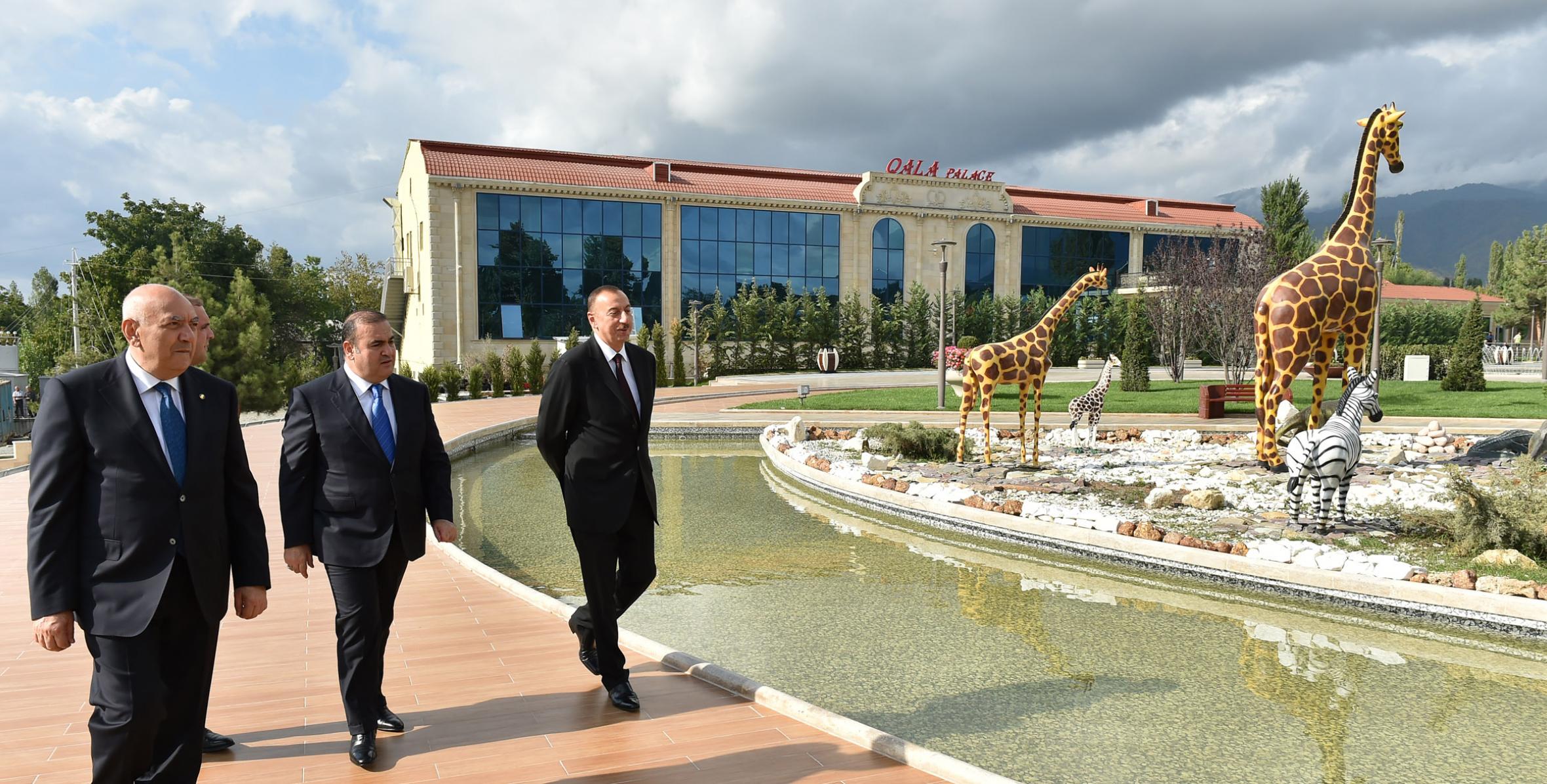 Ilham Aliyev reviewed a children's amusement and recreation park in Ismayilli