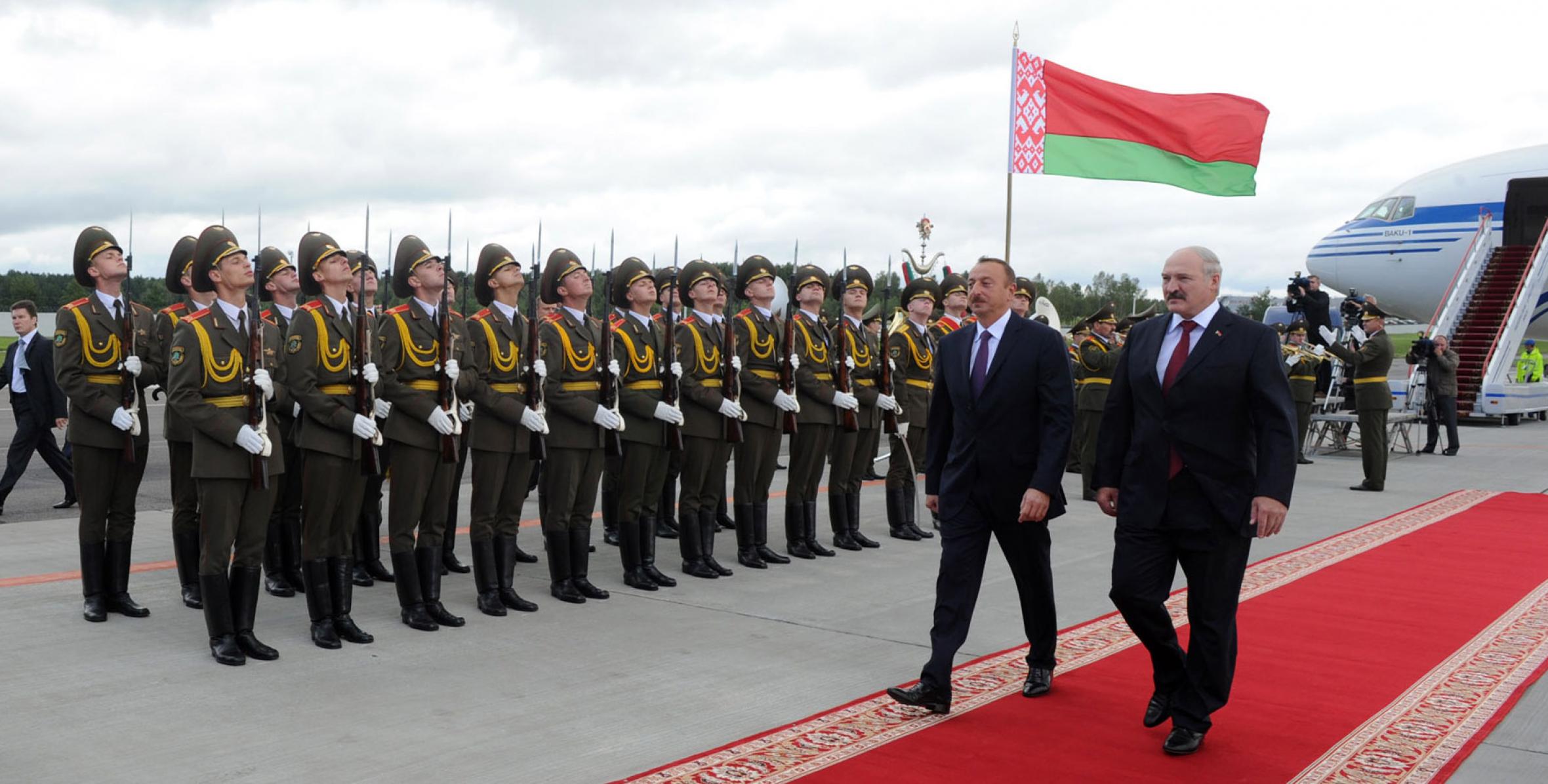 Ilham Aliyev arrived in Belarus on an official visit