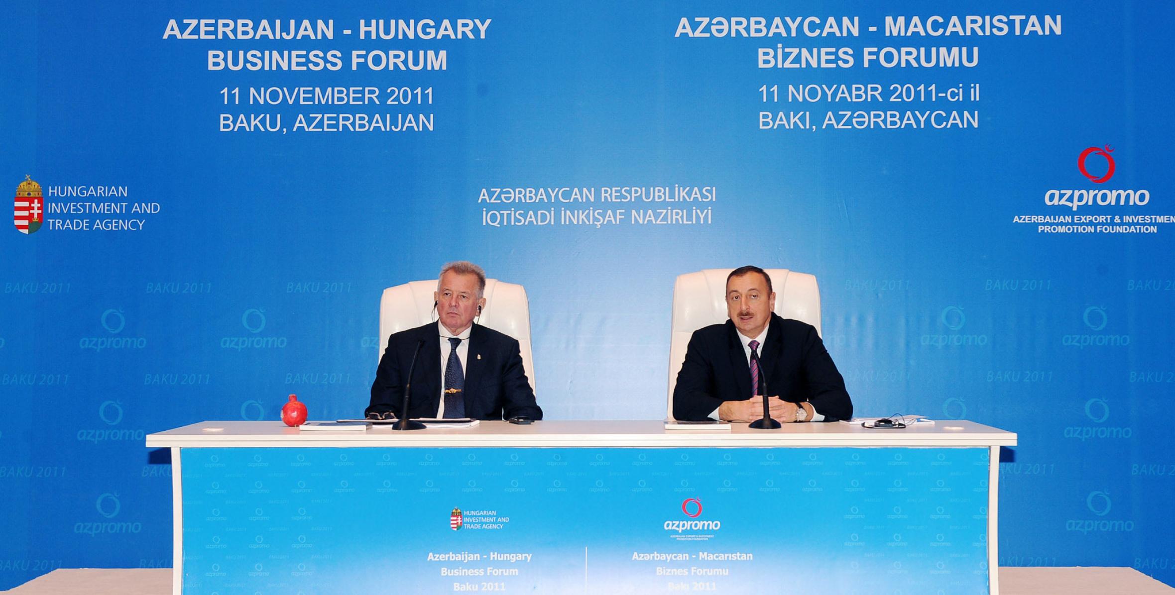 The Azerbaijani-Hungarian business forum has been held in Baku