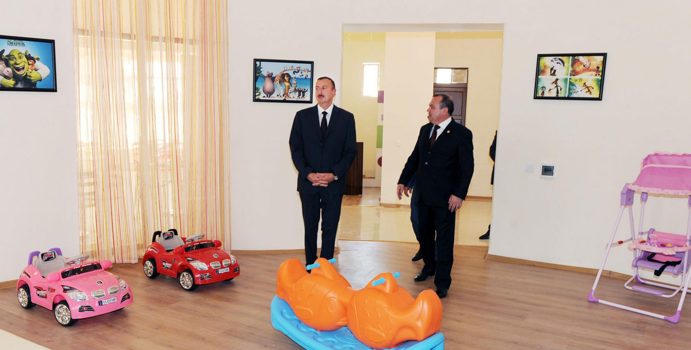 Ильхам Алиев принял участие в открытии Детского развлекательного центра в Газахе