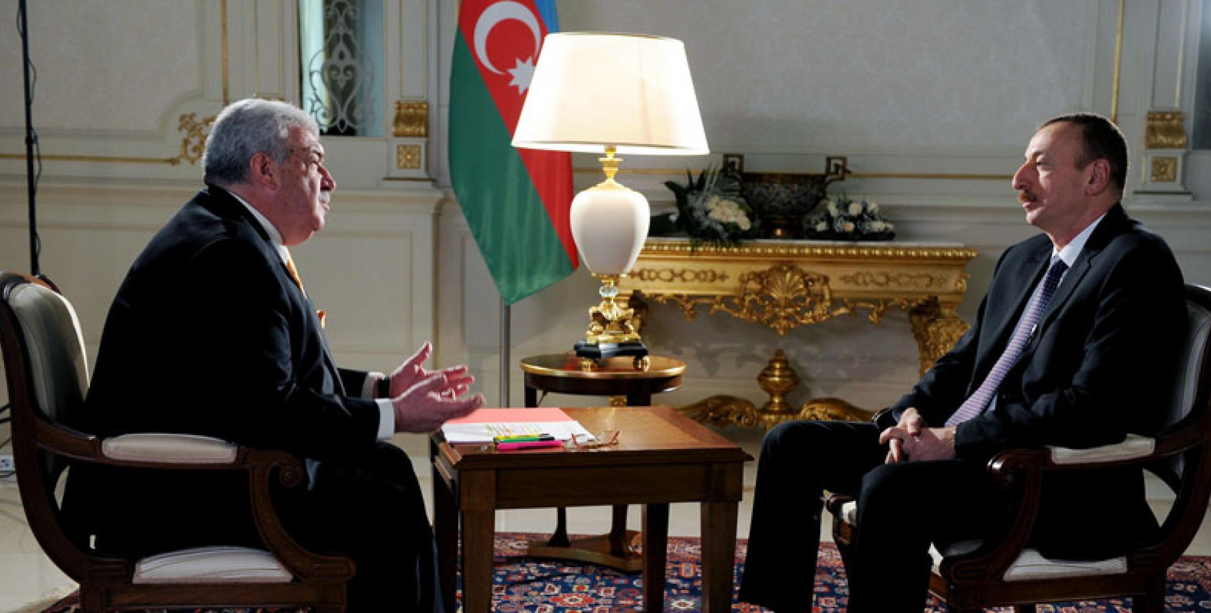Ilham Aliyev was interviewed by the author and host of the “Formula of Power” program of the Russian State Television and Radio Broadcasting Company