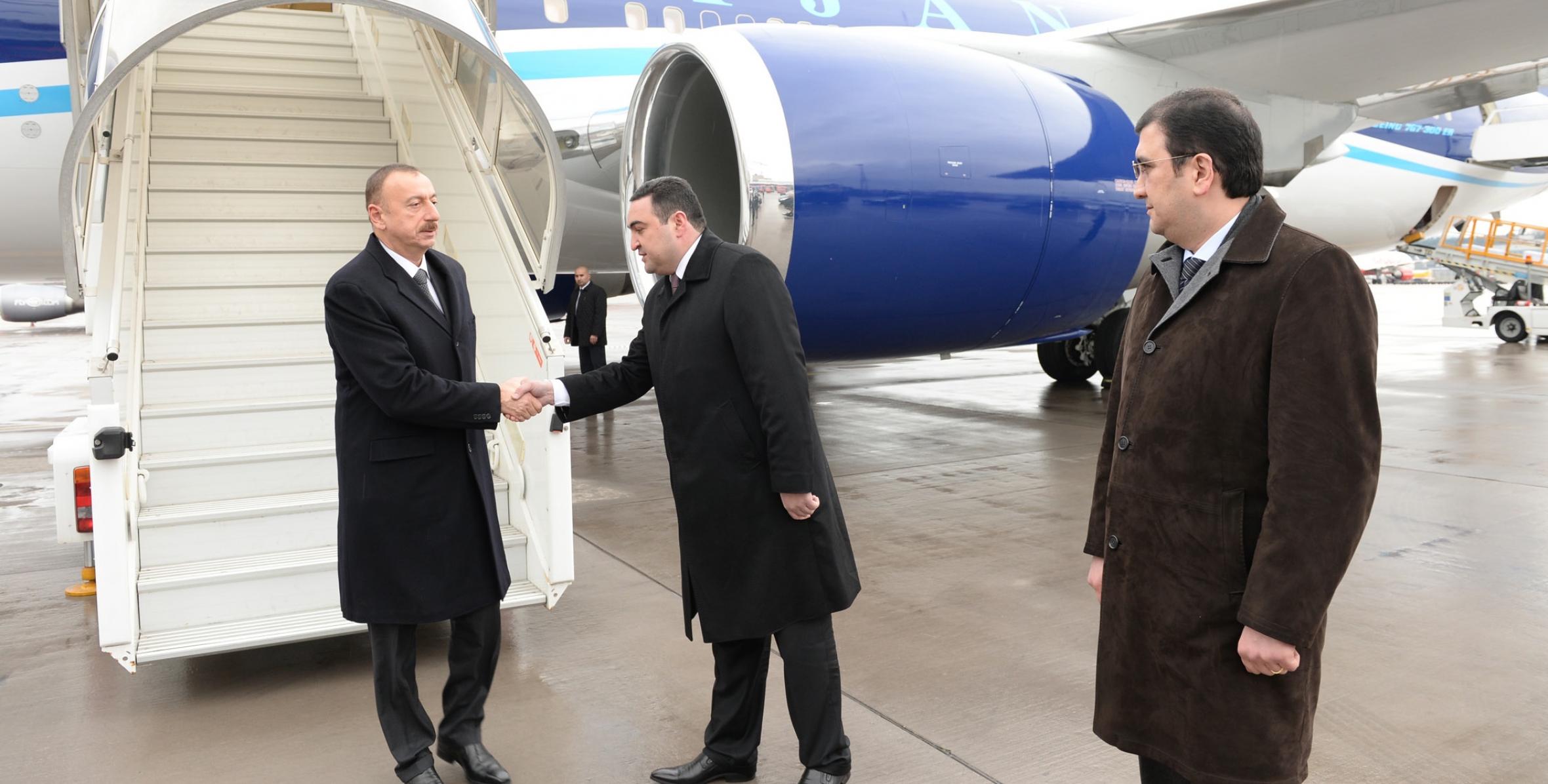Ilham Aliyev arrived in Switzerland for a working visit