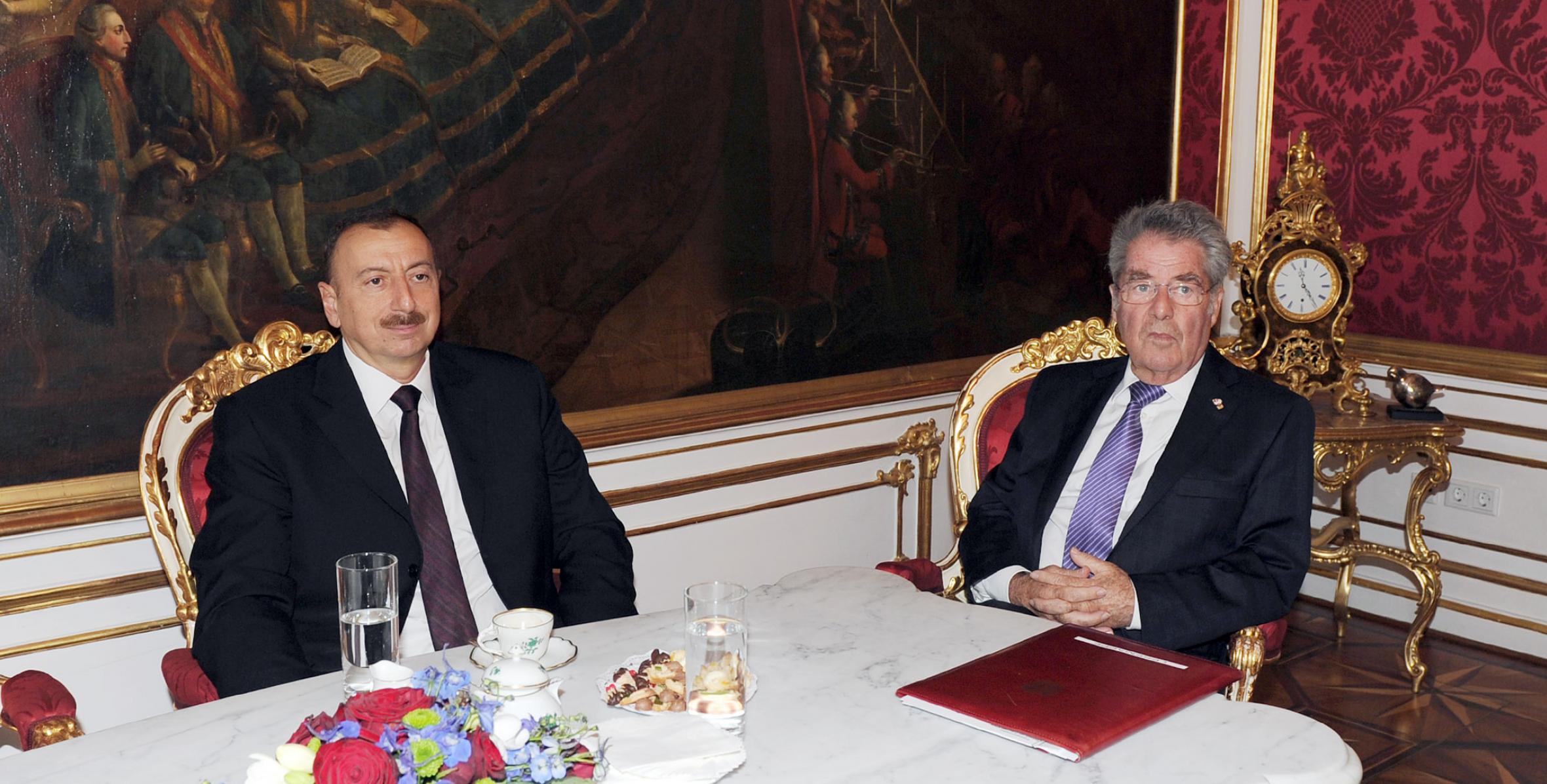 Ilham Aliyev and President of the Republic of Austria Heinz Fischer had a one-on-one meeting