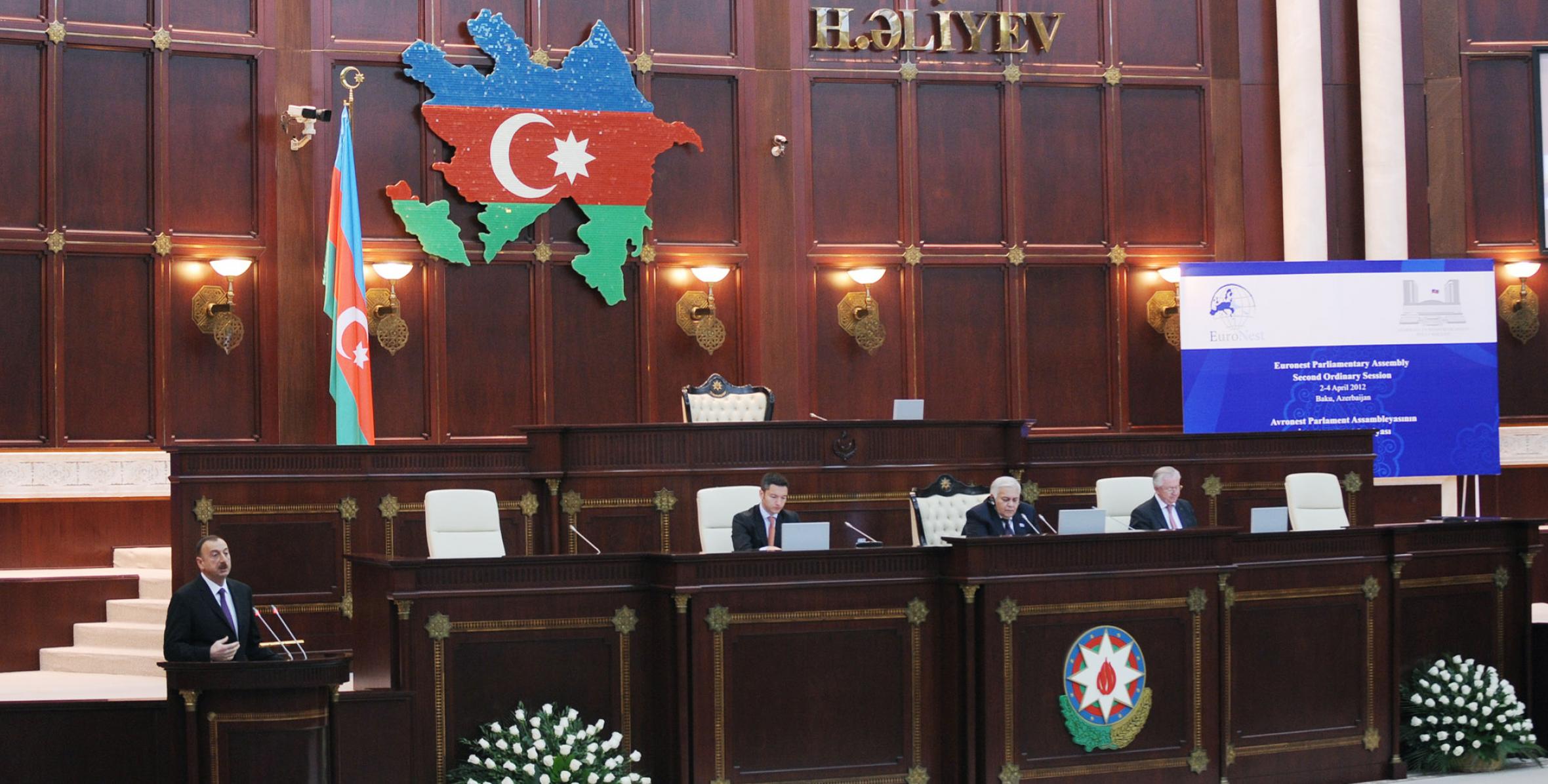 Ilham Aliyev attended the opening ceremony of the Euronest Parliamentary Assembly’s second session in Baku