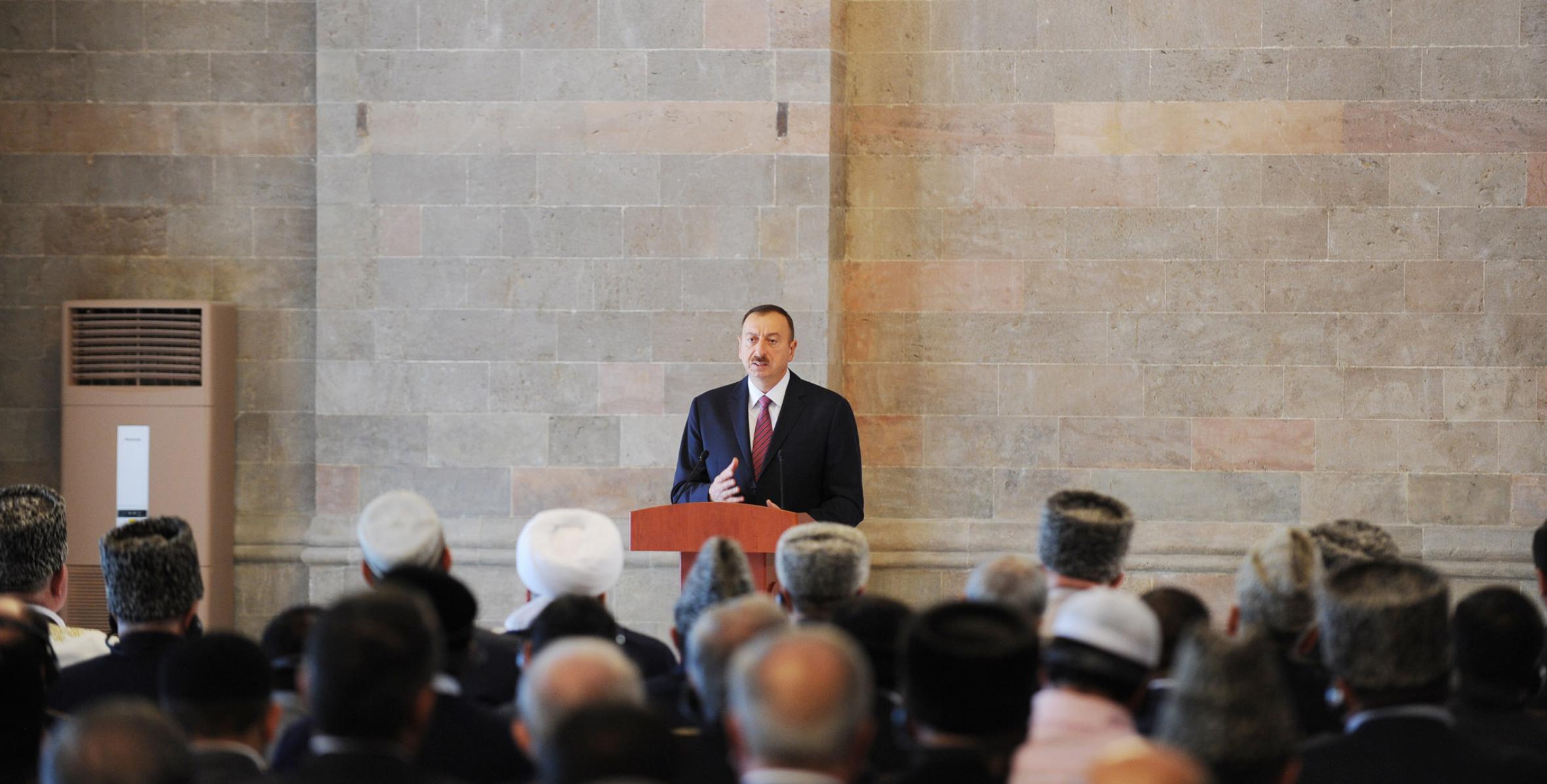 Speech by Ilham Aliyev at the opening ceremony of the Juma Mosque in Shamakhi