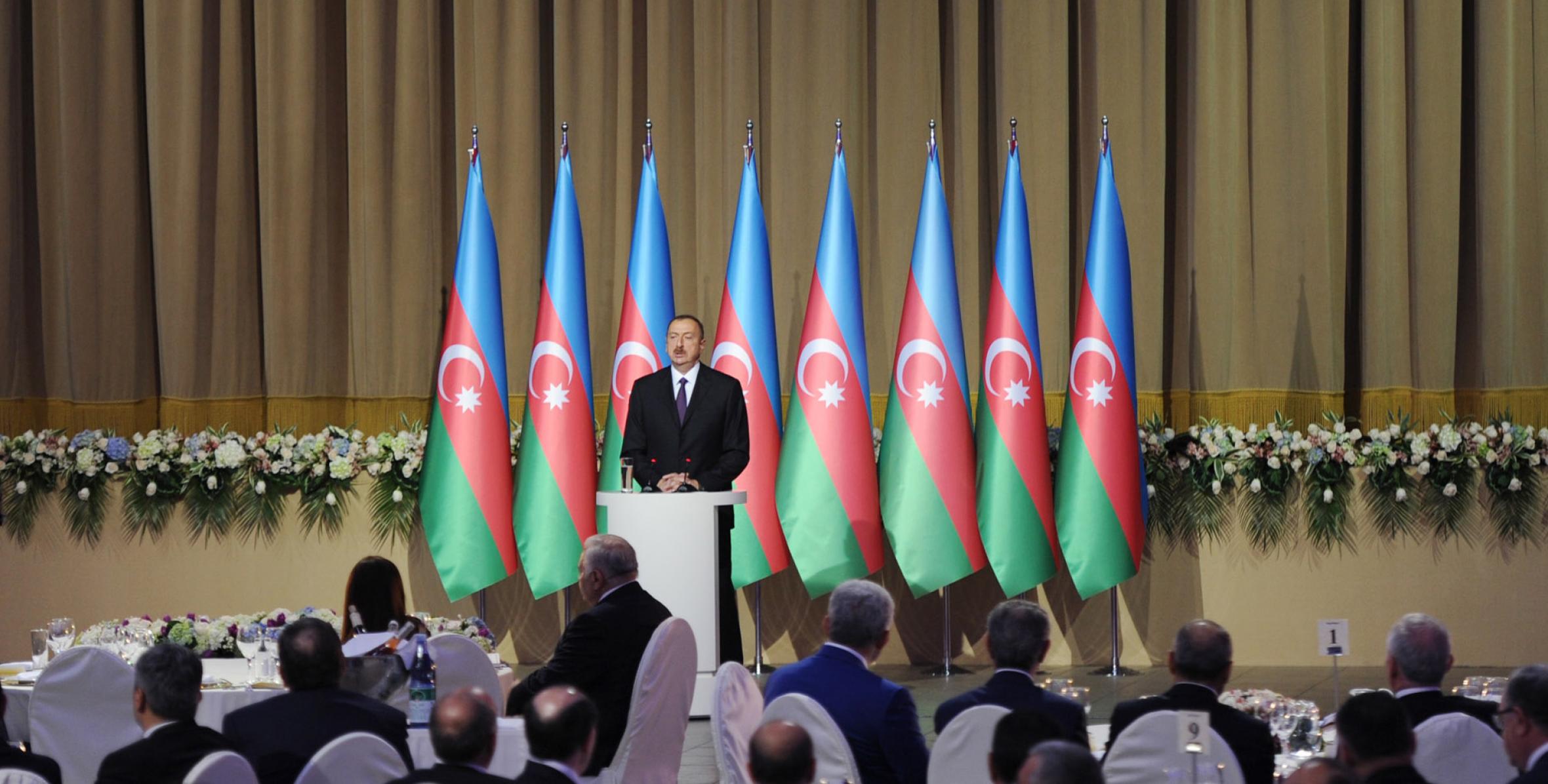 Speech by Ilham Aliyev at the official reception on the occasion of the national holiday of Azerbaijan – the Republic Day