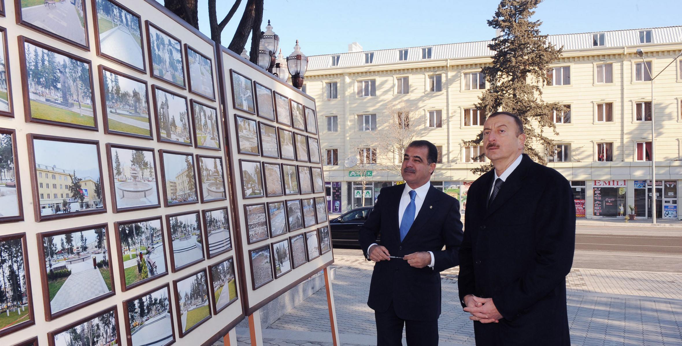 Ильхам Алиев принял участие в открытии парка Наримана Нариманова в Гяндже