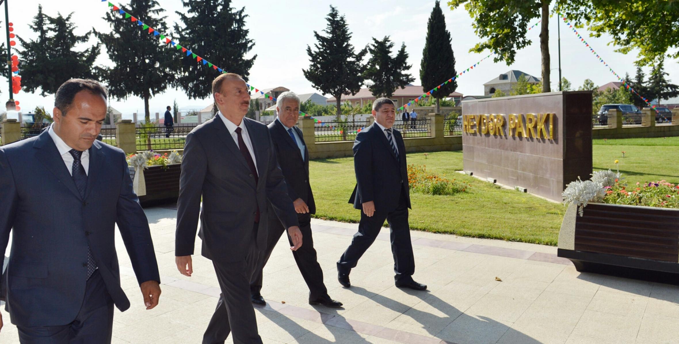 Ильхам Алиев прибыл в Агстафинский район