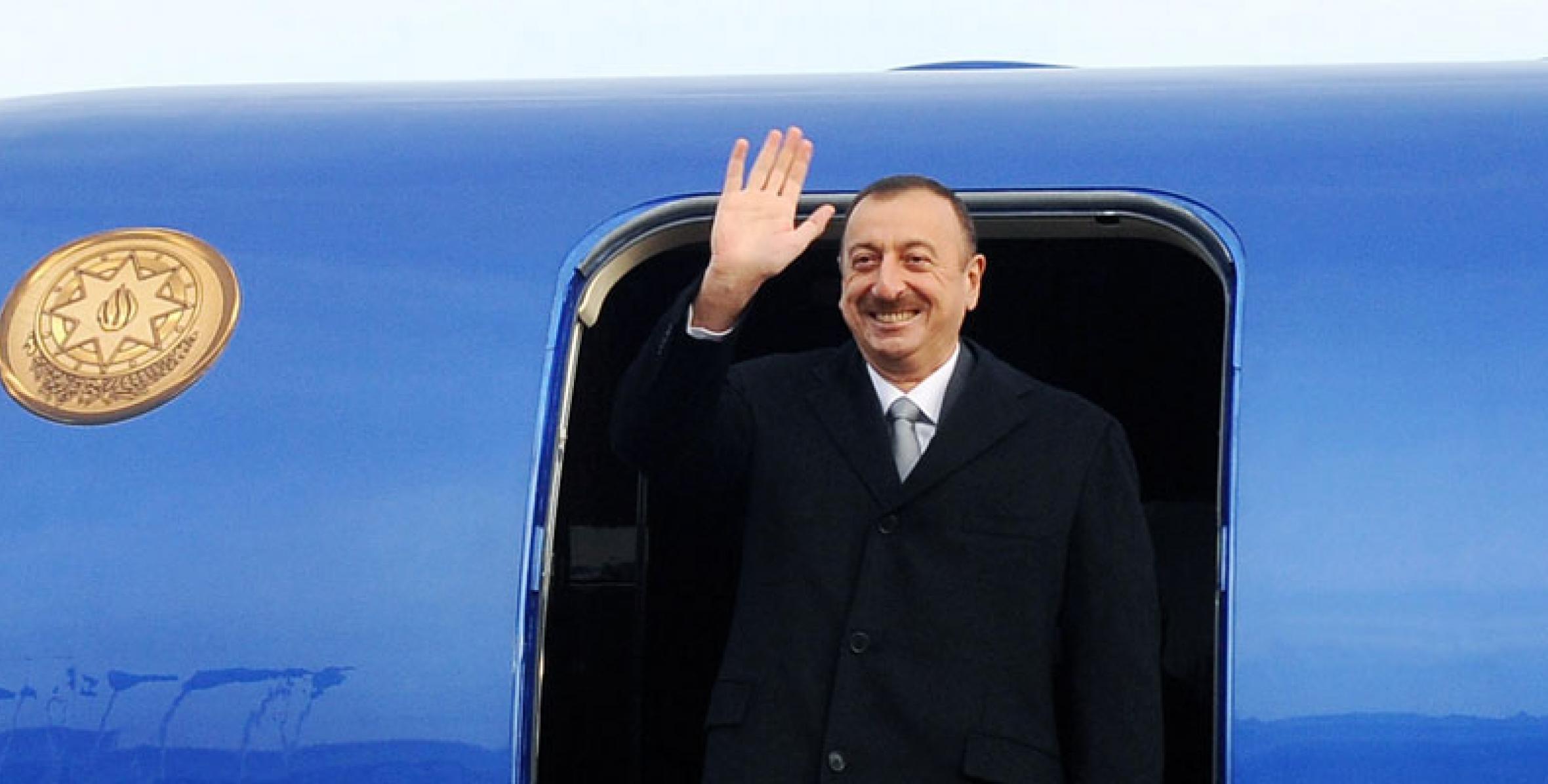 Ilham Aliyev left for a visit to Switzerland