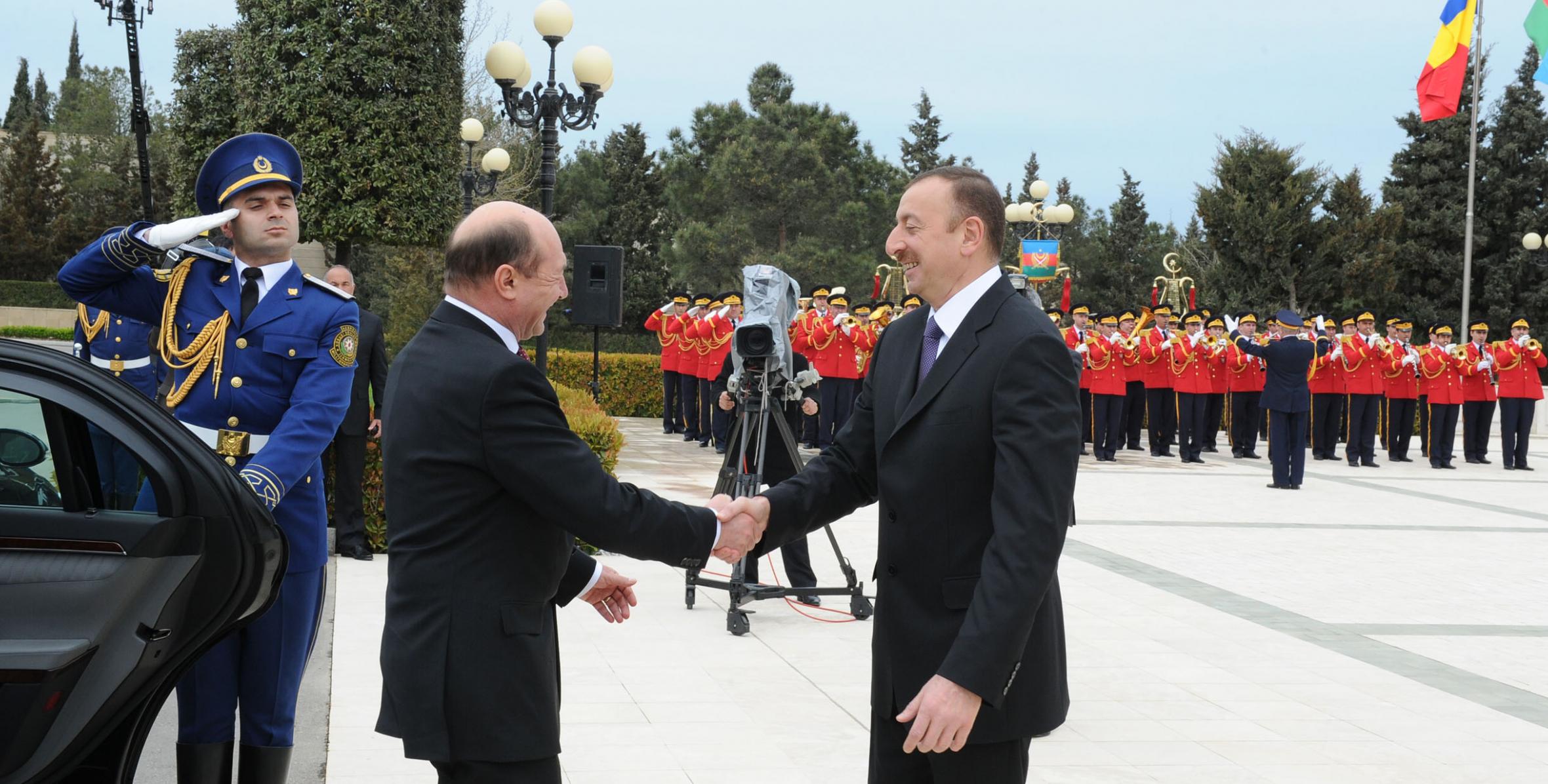 An official welcoming ceremony was held for President of Romania, Traian Băsescu