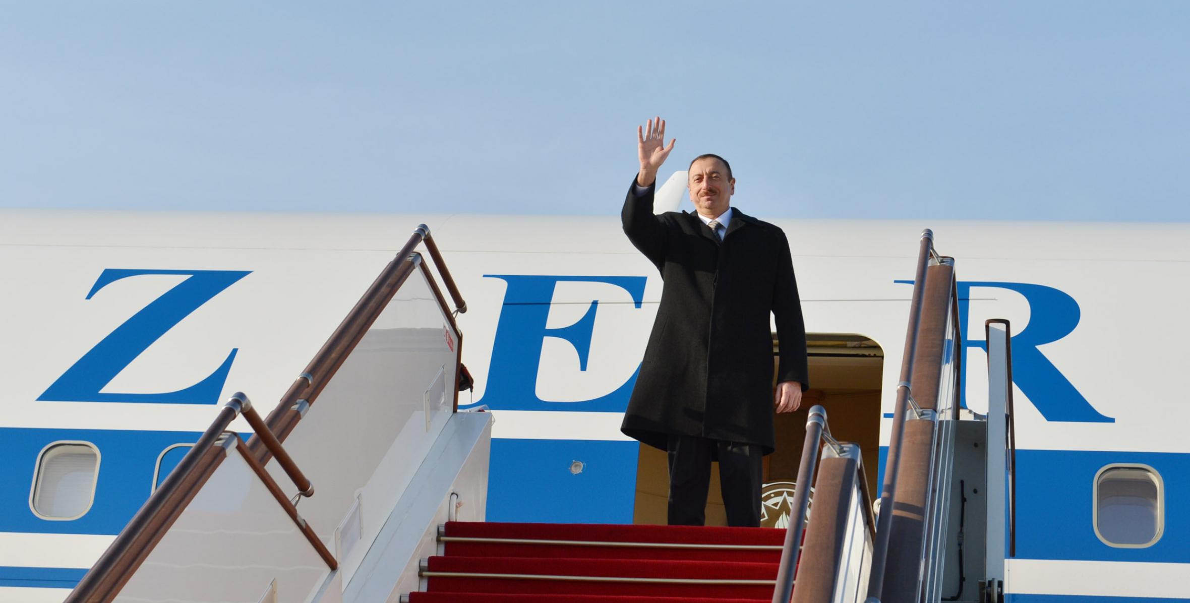 Ильхам Алиев отбыл с официальным визитом в Хорватию