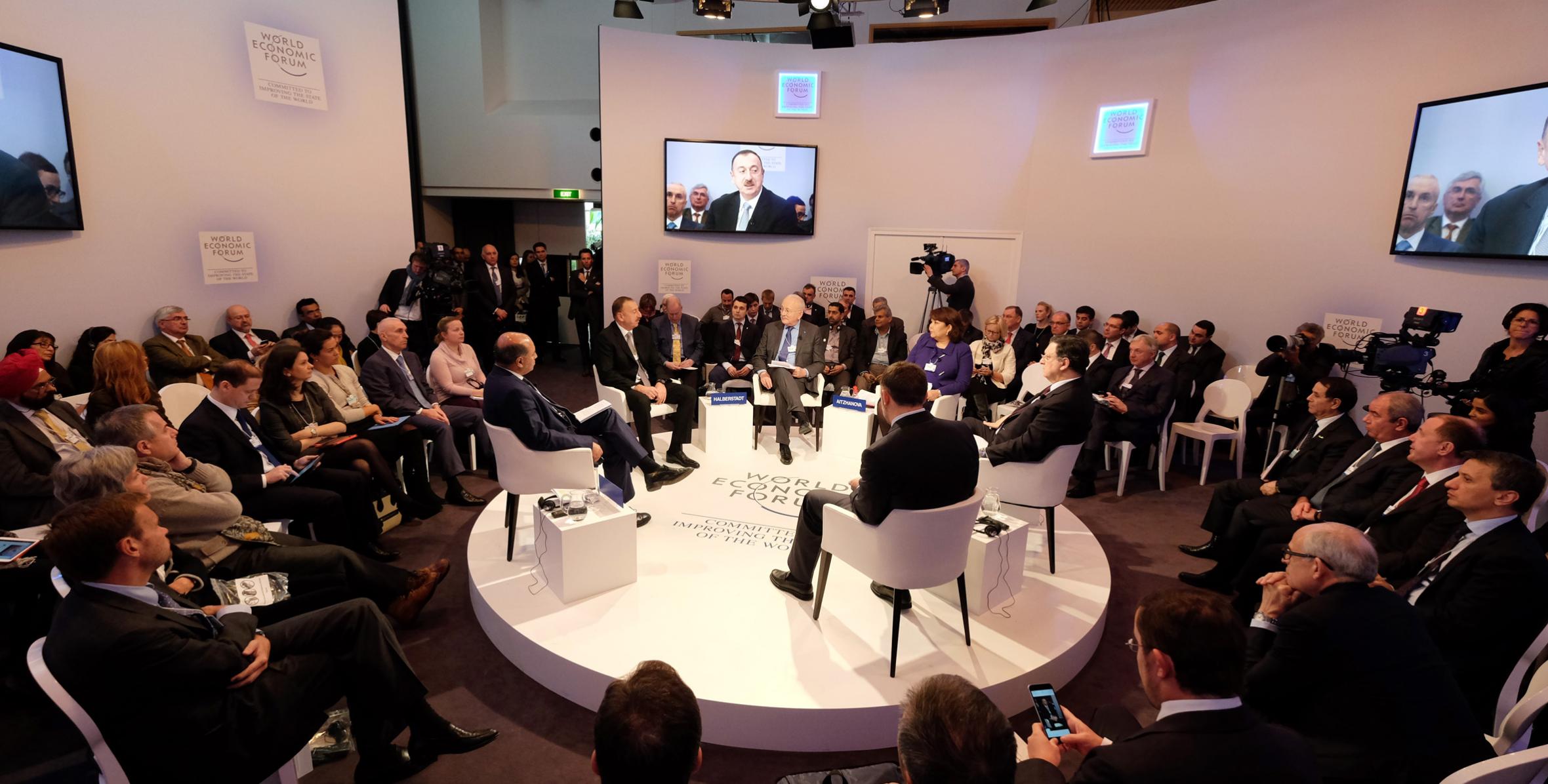 Ilham Aliyev attended “Regions in transformation: Eurasia” session of the World Economic Forum in Davos