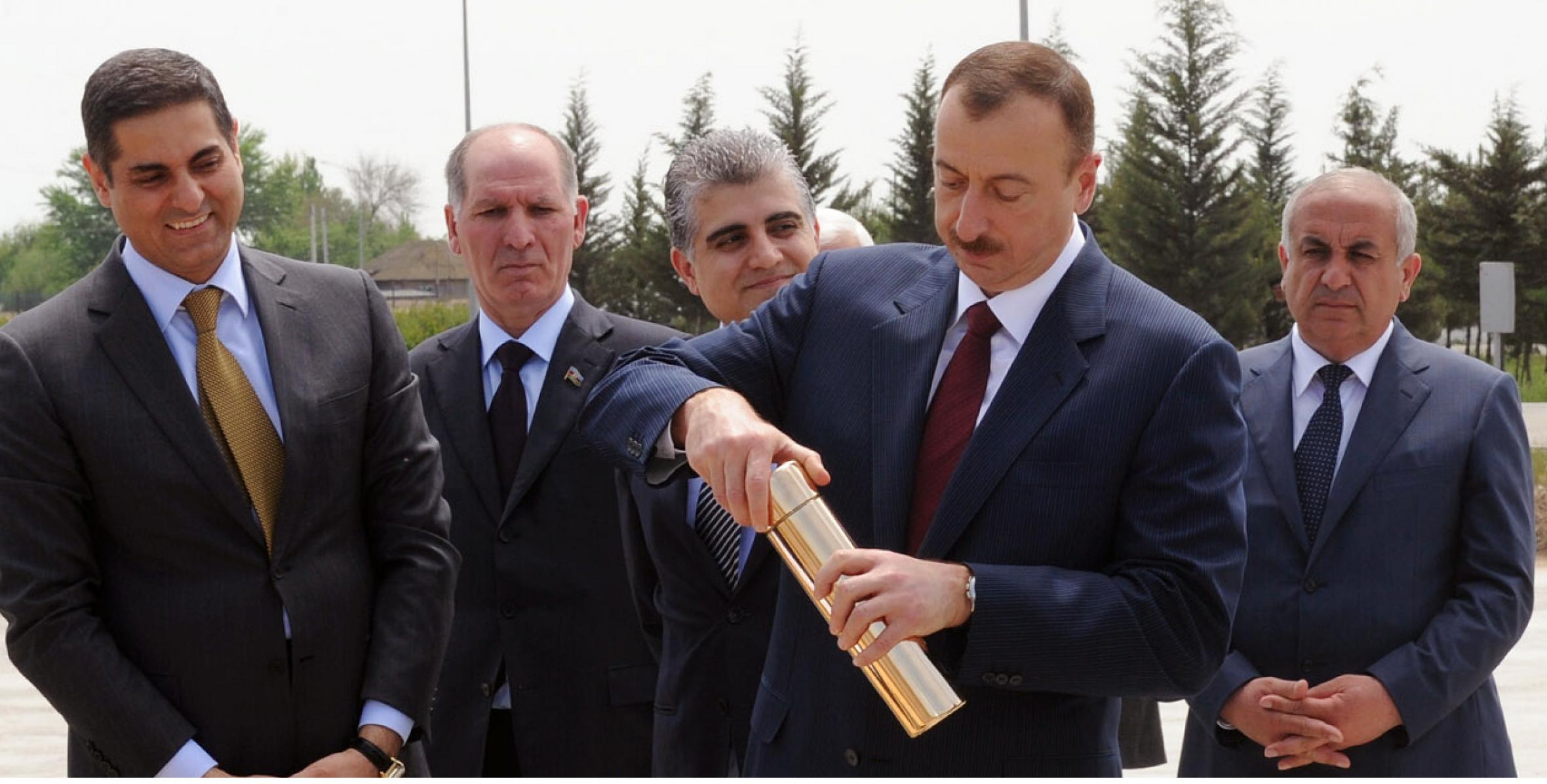 Visit of Ilham Aliyev to Mugan area