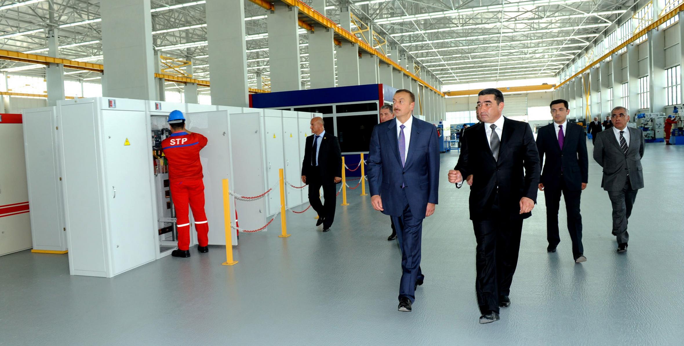 Ilham Aliyev reviewed the new enterprises established in the Sumgayit Technological Park