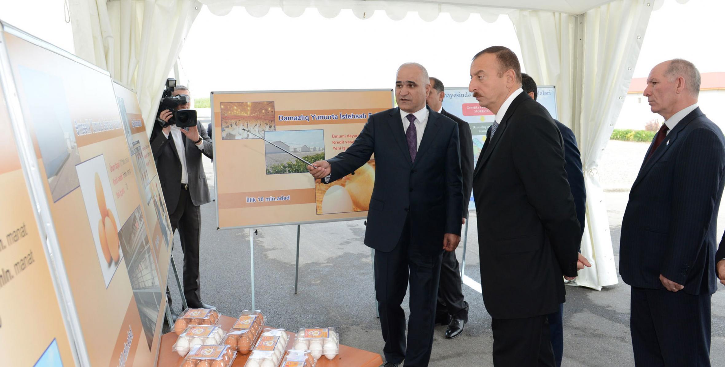 Ильхам Алиев принял участие в открытии в Имишли племенной птицефабрики «Араз»