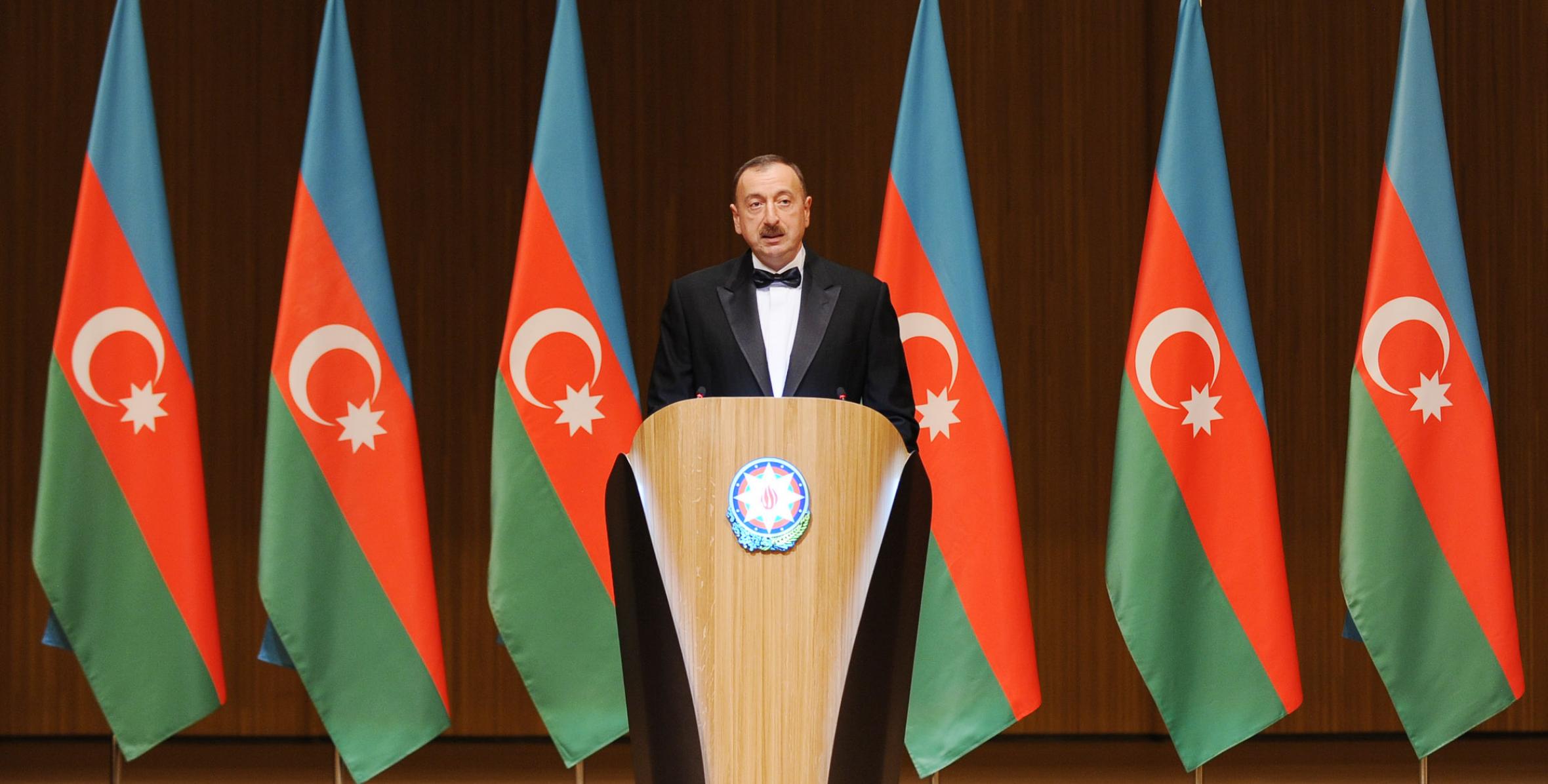 Ilham Aliyev attended an official ceremony to mark the 90th birthday anniversary of national leader of the Azerbaijani people Heydar Aliyev