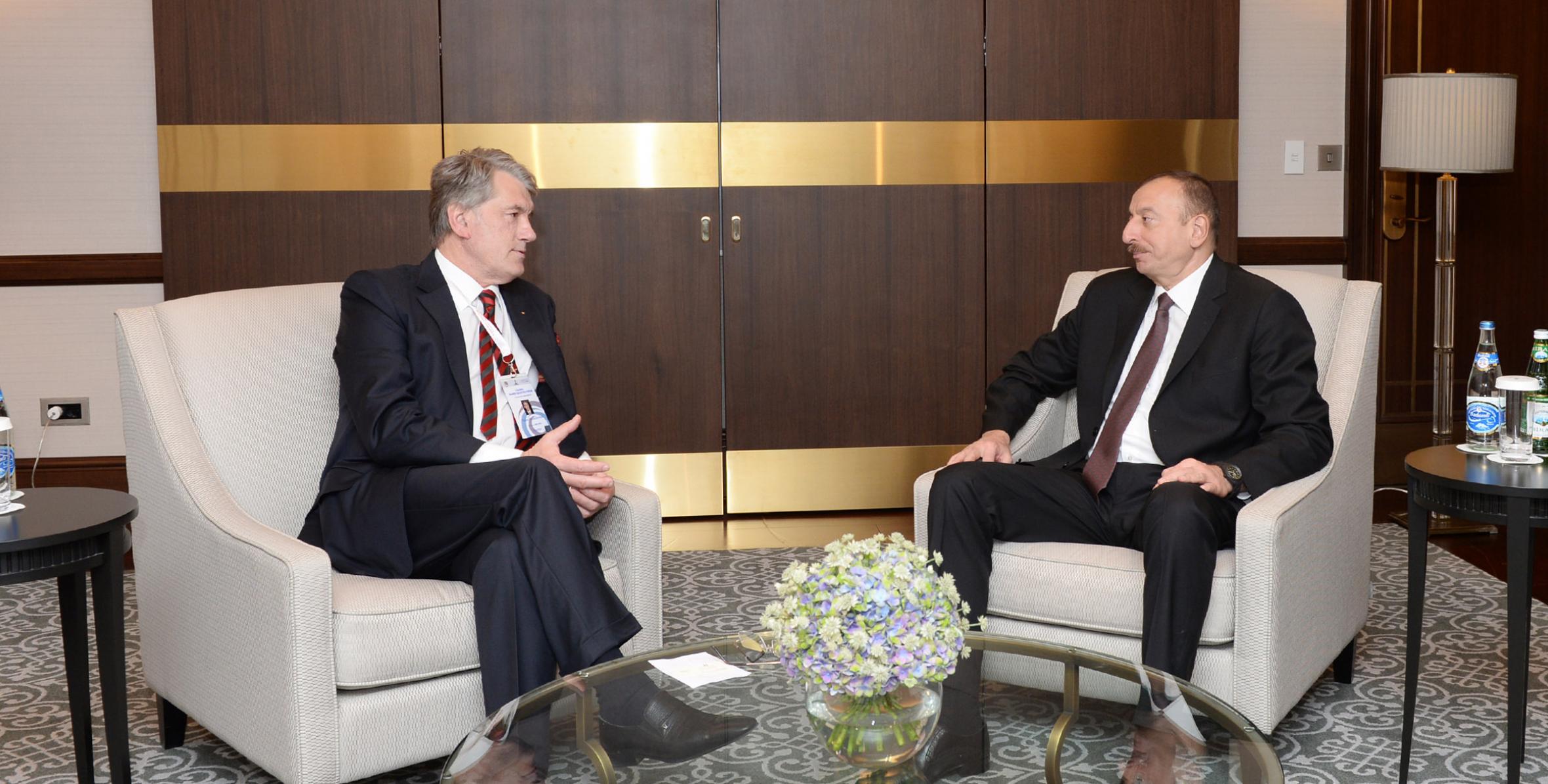 Ilham Aliyev received former Ukrainian President Viktor Yushchenko