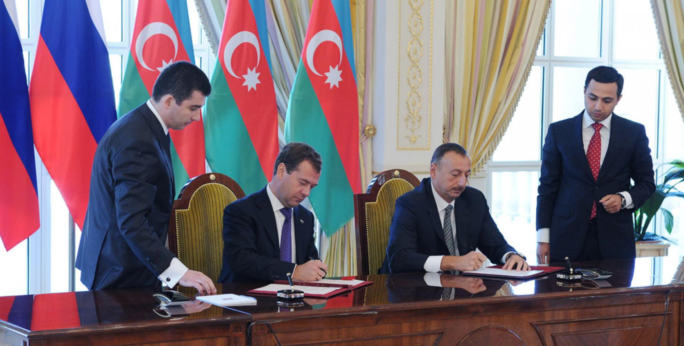 Состоялась церемония подписания Азербайджано-Российских документов